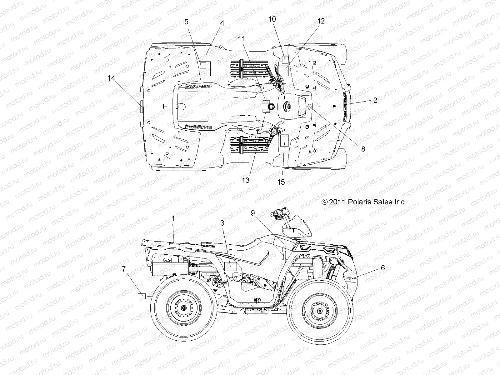 BODY | BODY, DECALS - A12MH46AF/AX/AZ (49ATVDECAL12SP400)