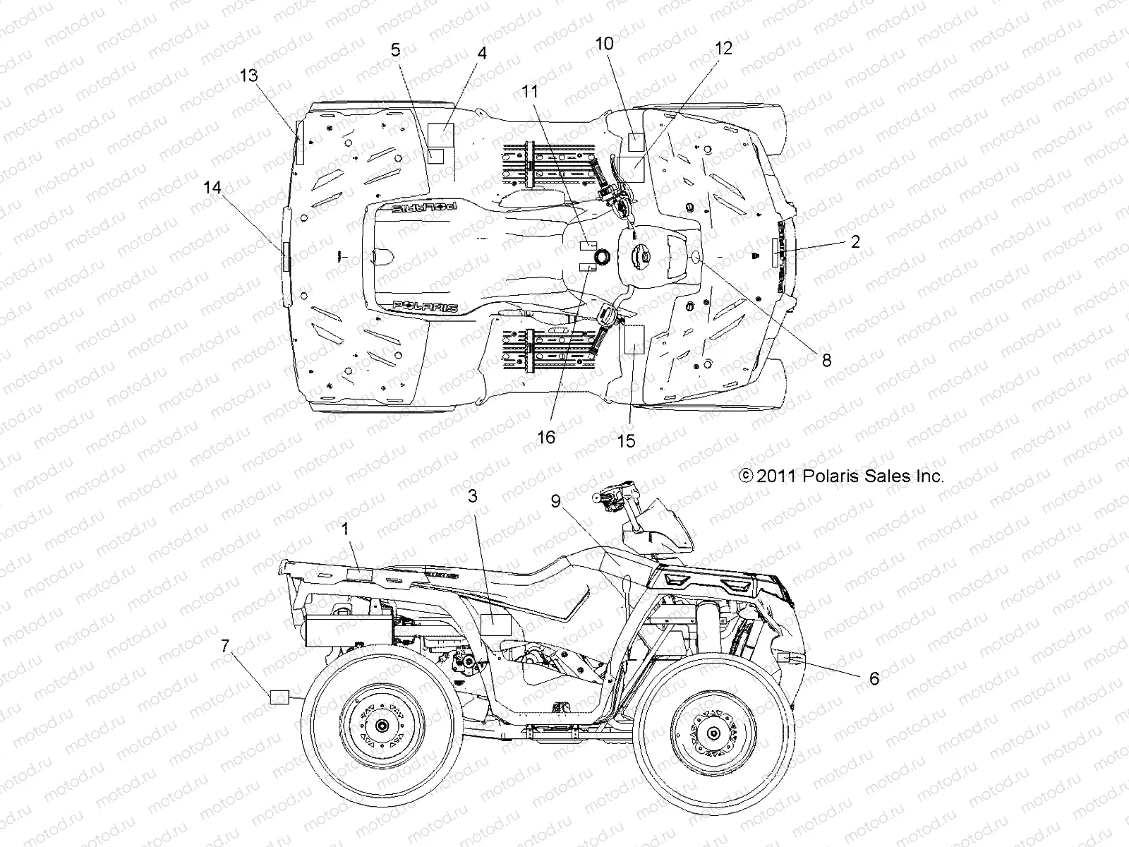 BODY | BODY, DECALS - A12MH50AD/AO/AQ/AX/AZ (49ATVDECAL12SP500)