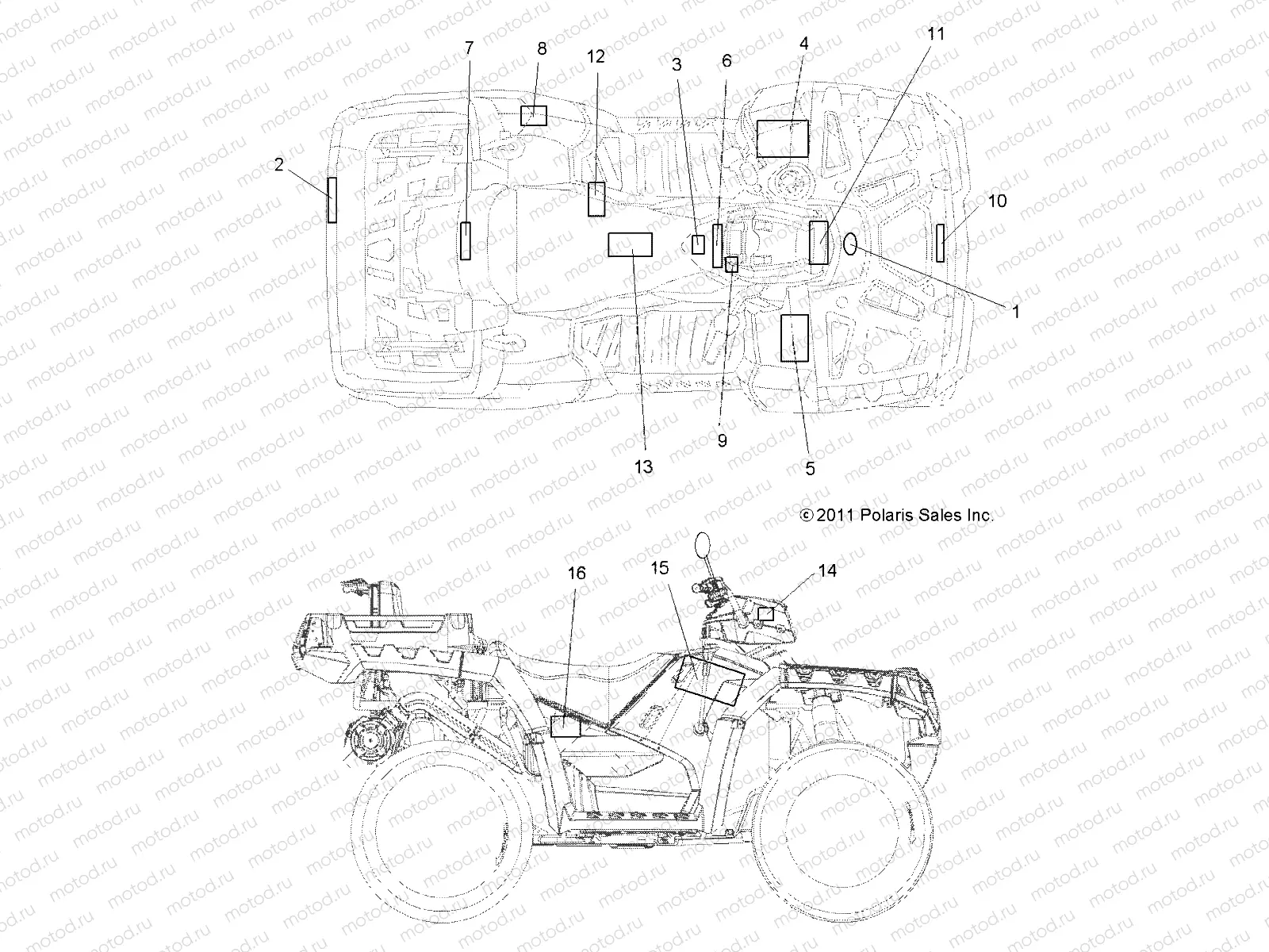 BODY | BODY, DECALS - A12TN55FA (49ATVDECAL12SPX2550I)
