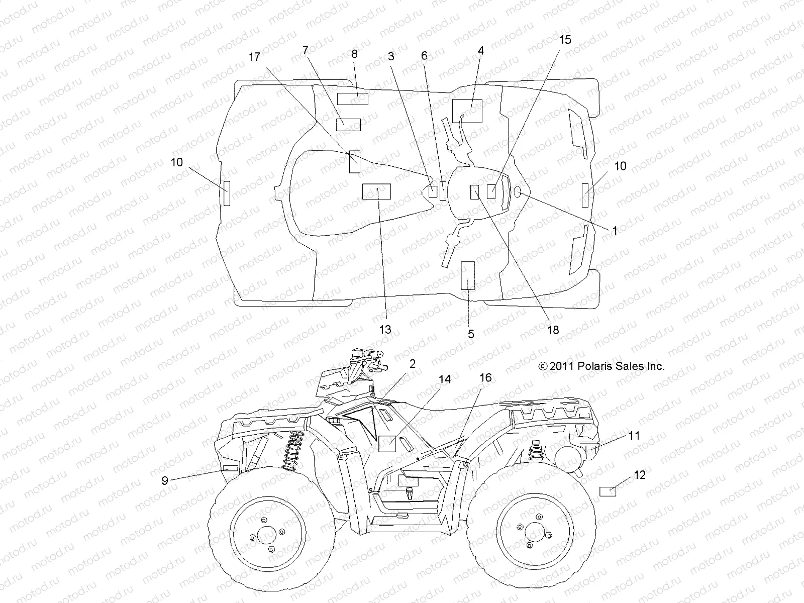 BODY | BODY, DECALS - A12ZN5EAD/EAH/EAL/EAM/EAO/EAT (49ATVDECAL12SPEPS550)