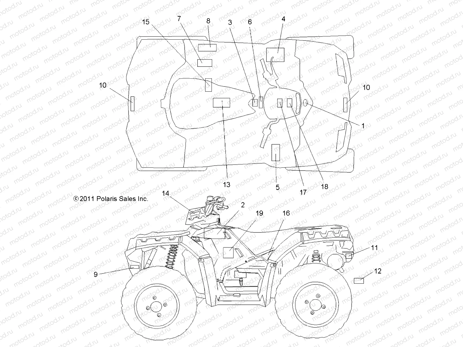 BODY | BODY, DECALS - A12ZN8EAD/EAH/EAL/EAM/EAO/EAS/EAT (49ATVDECAL12SPXPEPS850)