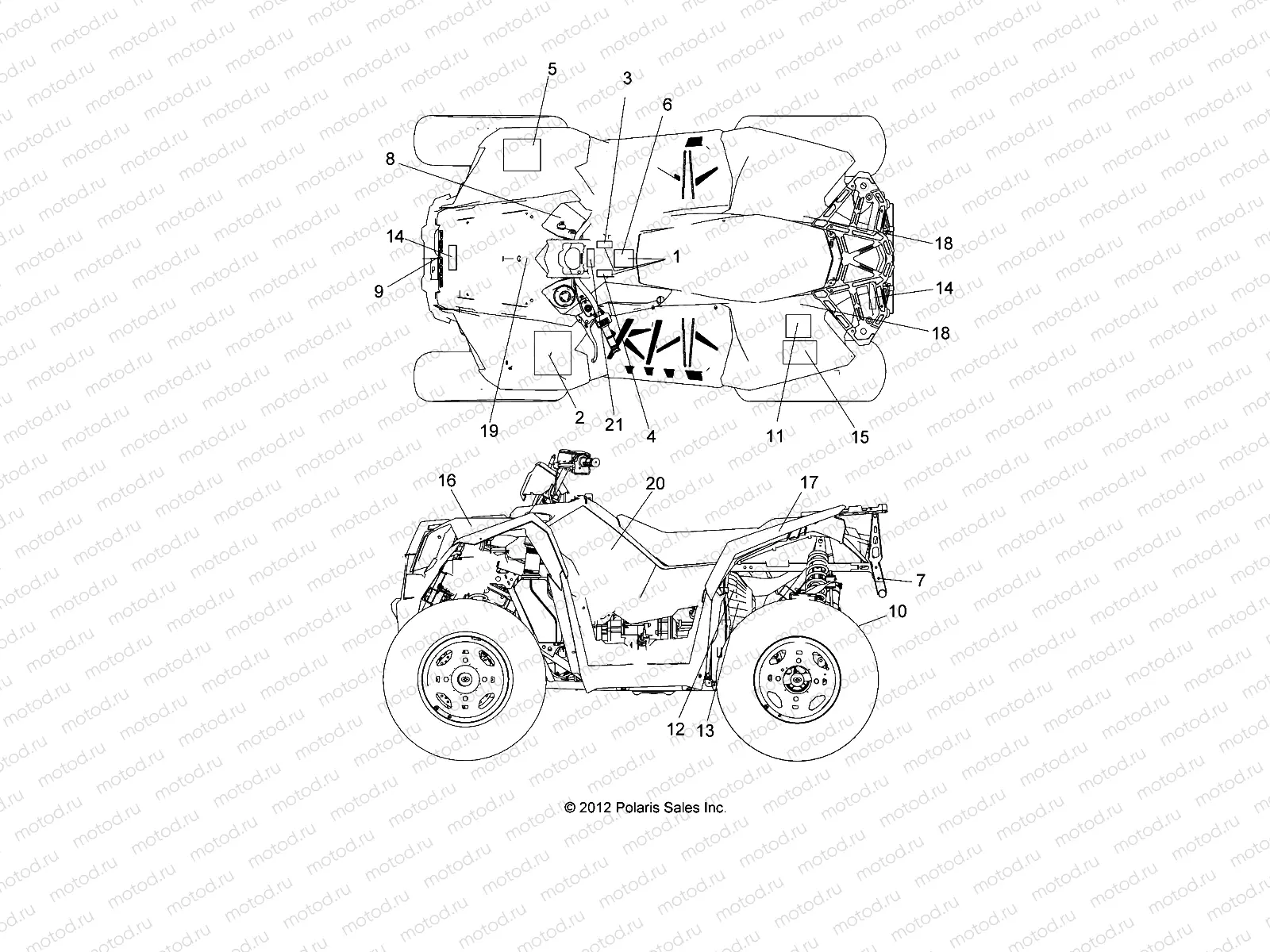 BODY | BODY, DECALS - A13GH8EFK (49ATVDECAL13850SCRAMI)