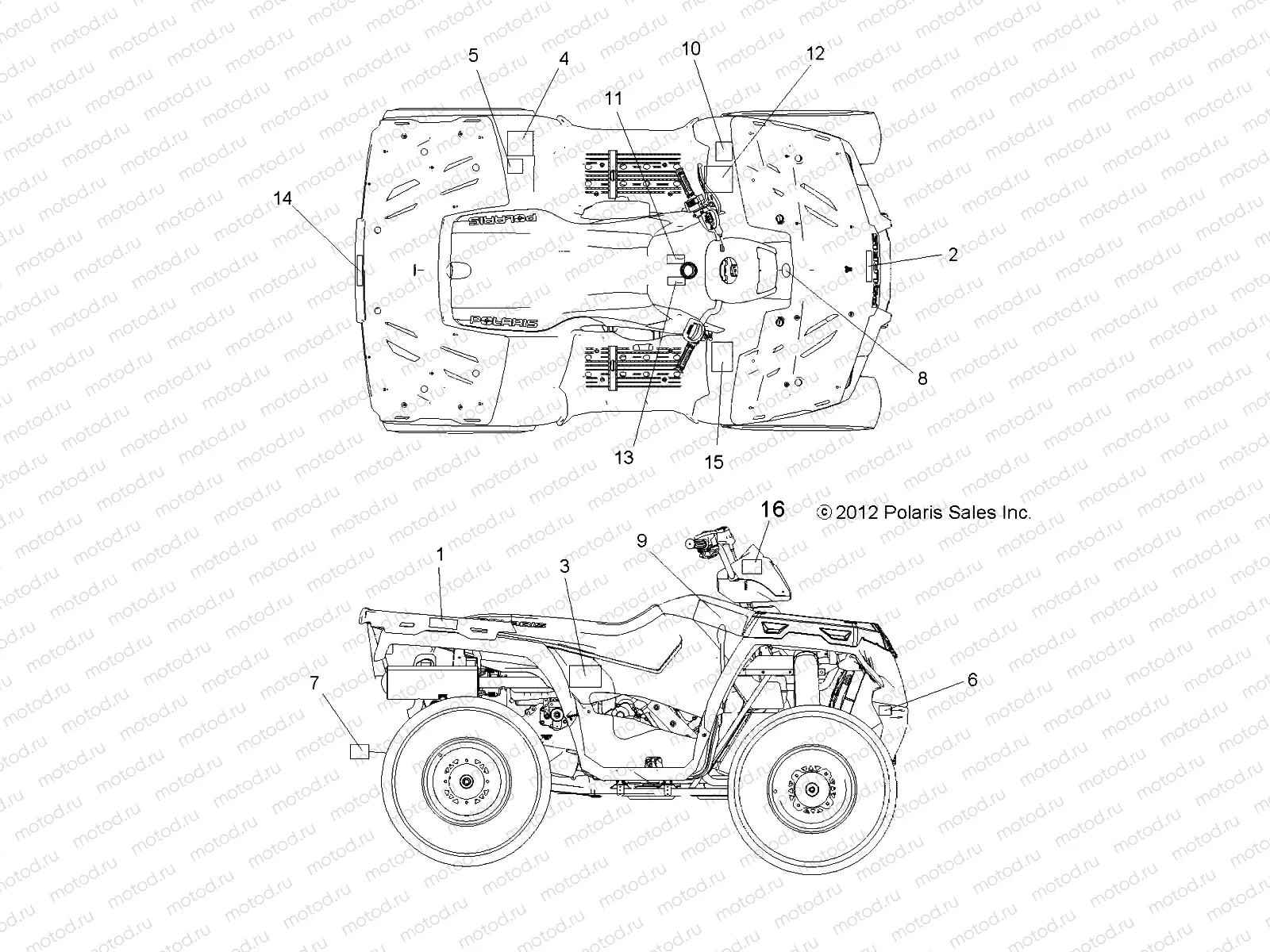 BODY | BODY, DECALS - A13MH46AF/AX/MS46AX (49ATVDECAL13SP400)