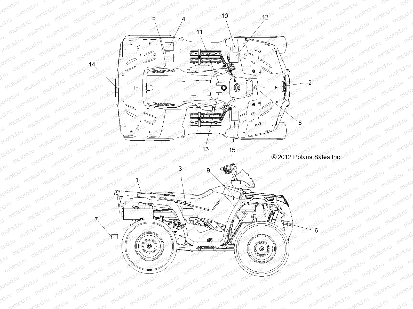 BODY | BODY, DECALS - A13MH50AJ/AQ/AX/AZ (49ATVDECAL13SP500)