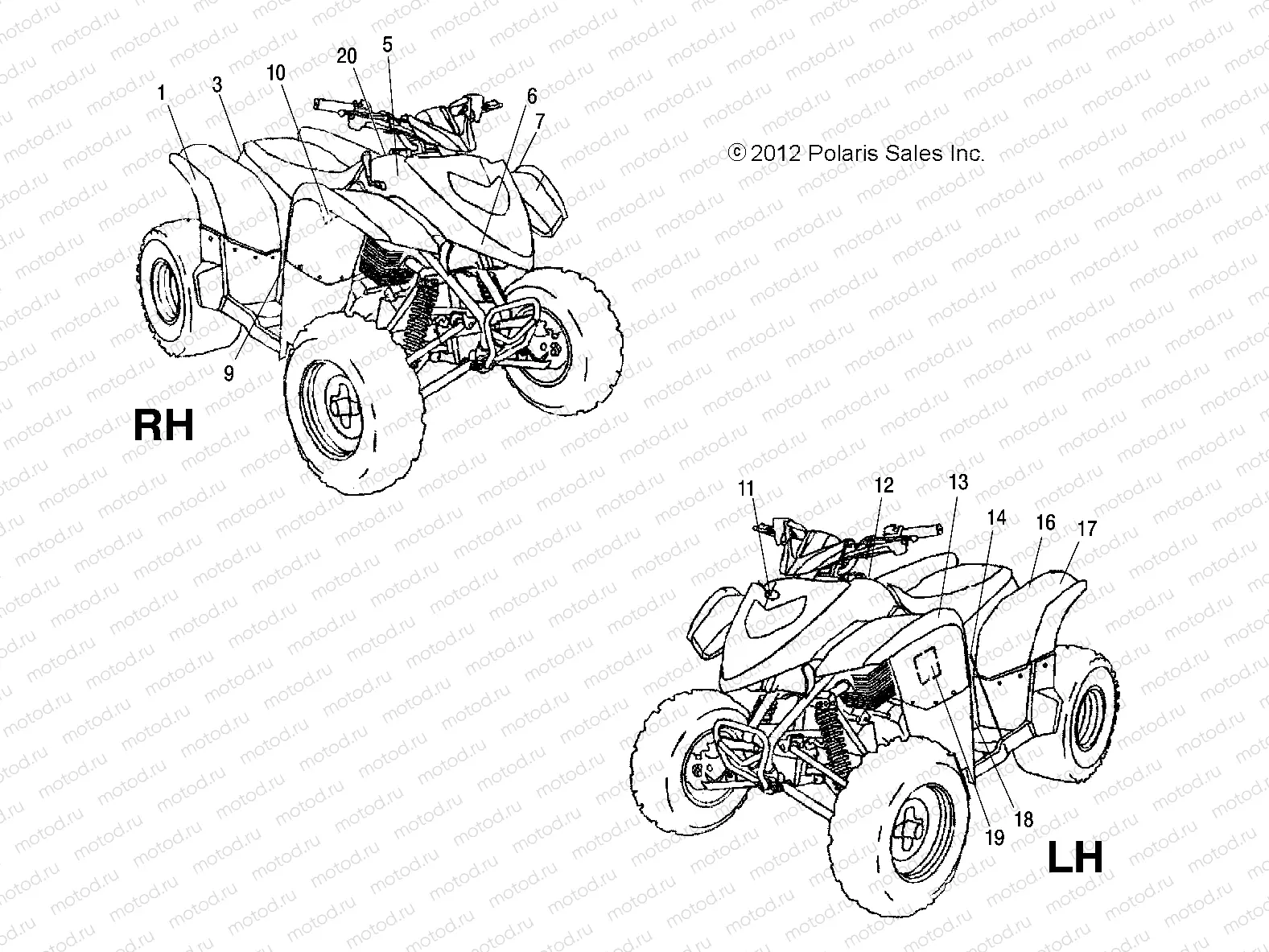 BODY | BODY, DECALS - A13PB20AF (49ATVDECAL13PHX)