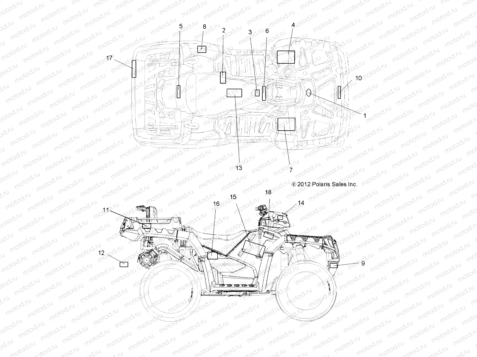 BODY | BODY, DECALS - A13TN55AA/AZ (49ATVDECAL13SPX2550)