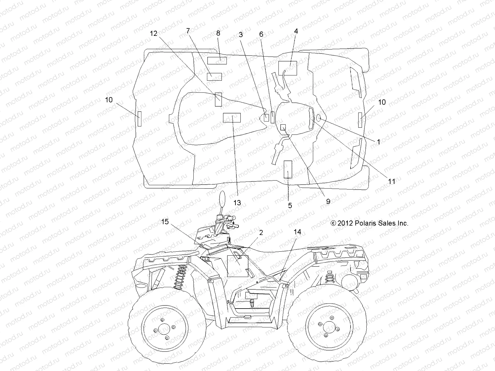 BODY | BODY, DECALS - A13ZN5EFF (49ATVDECAL13SP550F)