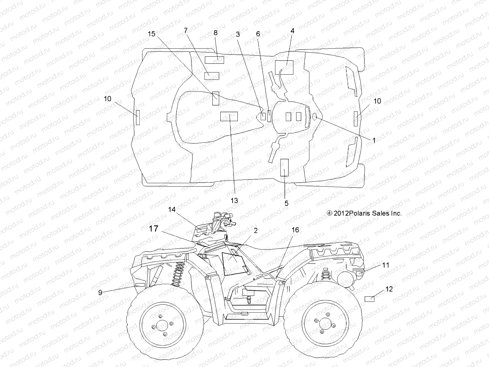 BODY | BODY, DECALS - A13ZN85AA/AQ/AZ (49ATVDECAL13SP850XP)