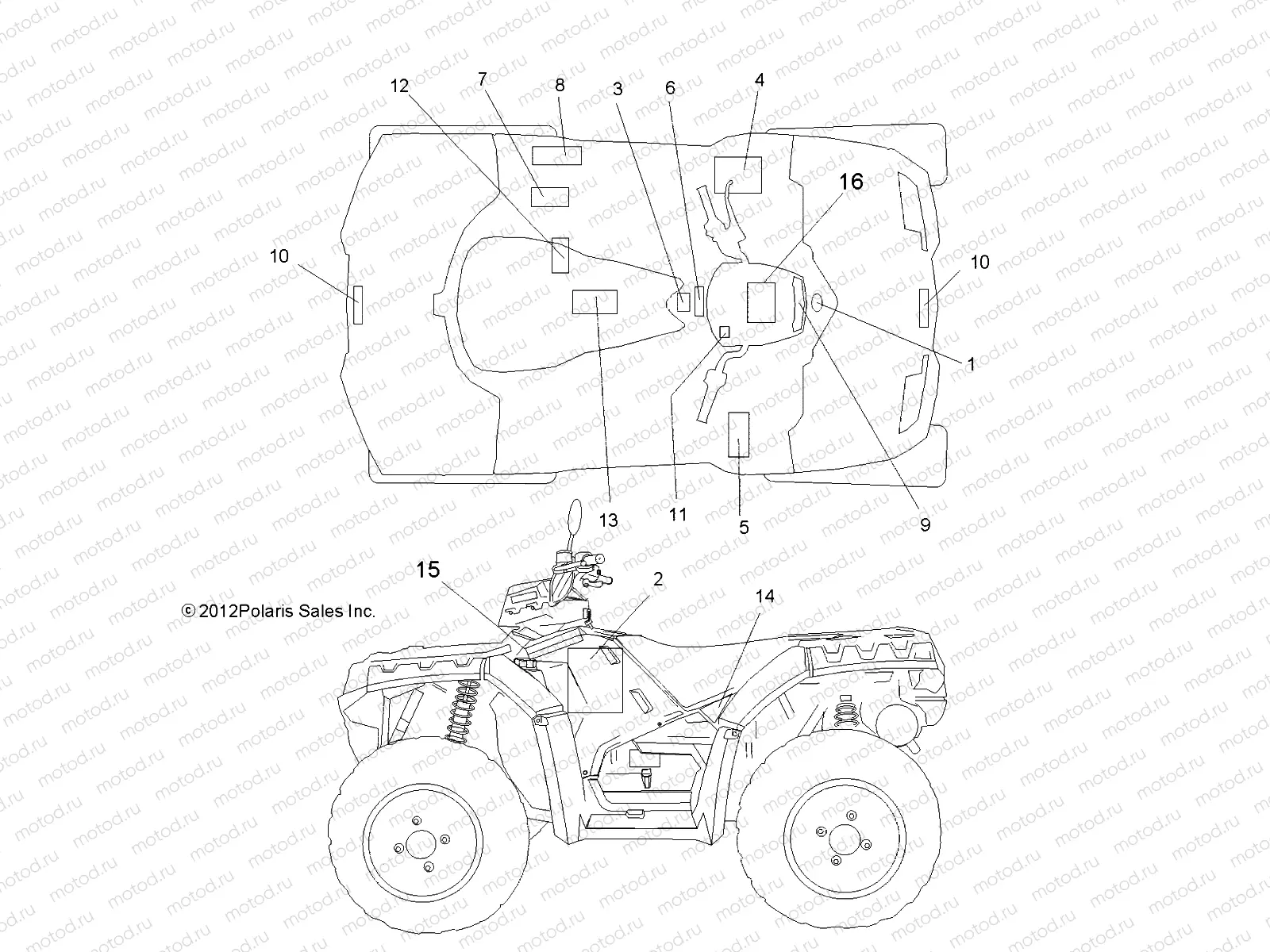 BODY | BODY, DECALS - A13ZN8EFK/EFN (49ATVDECAL13850F)
