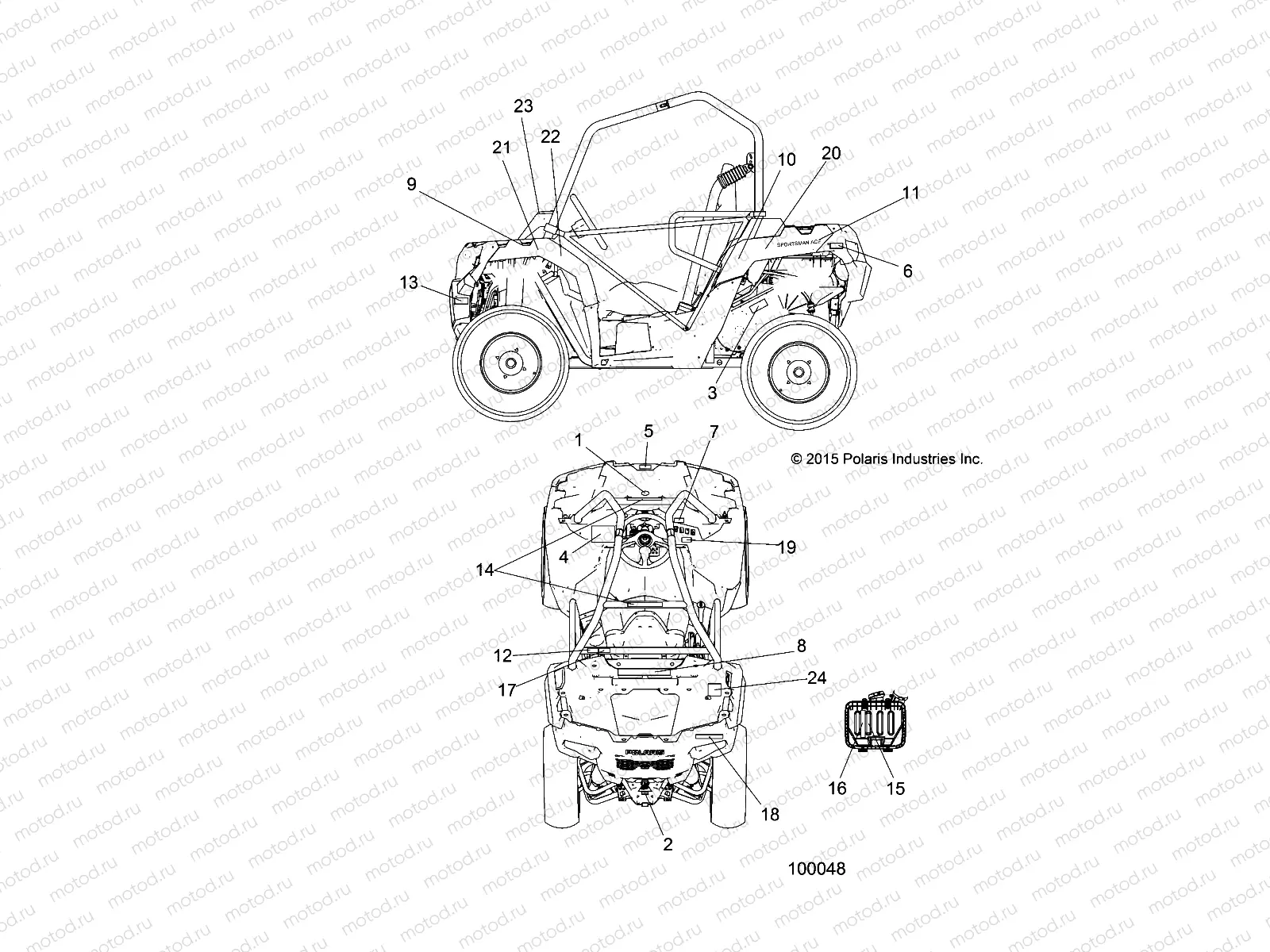 BODY | BODY, DECALS - A15DAA57AJ/AH/EAK (100048)