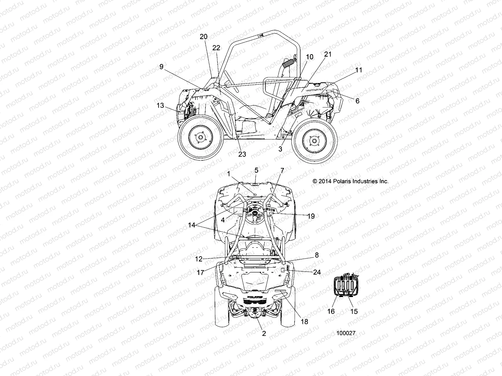 BODY | BODY, DECALS - A15DAH57EJ (100027)