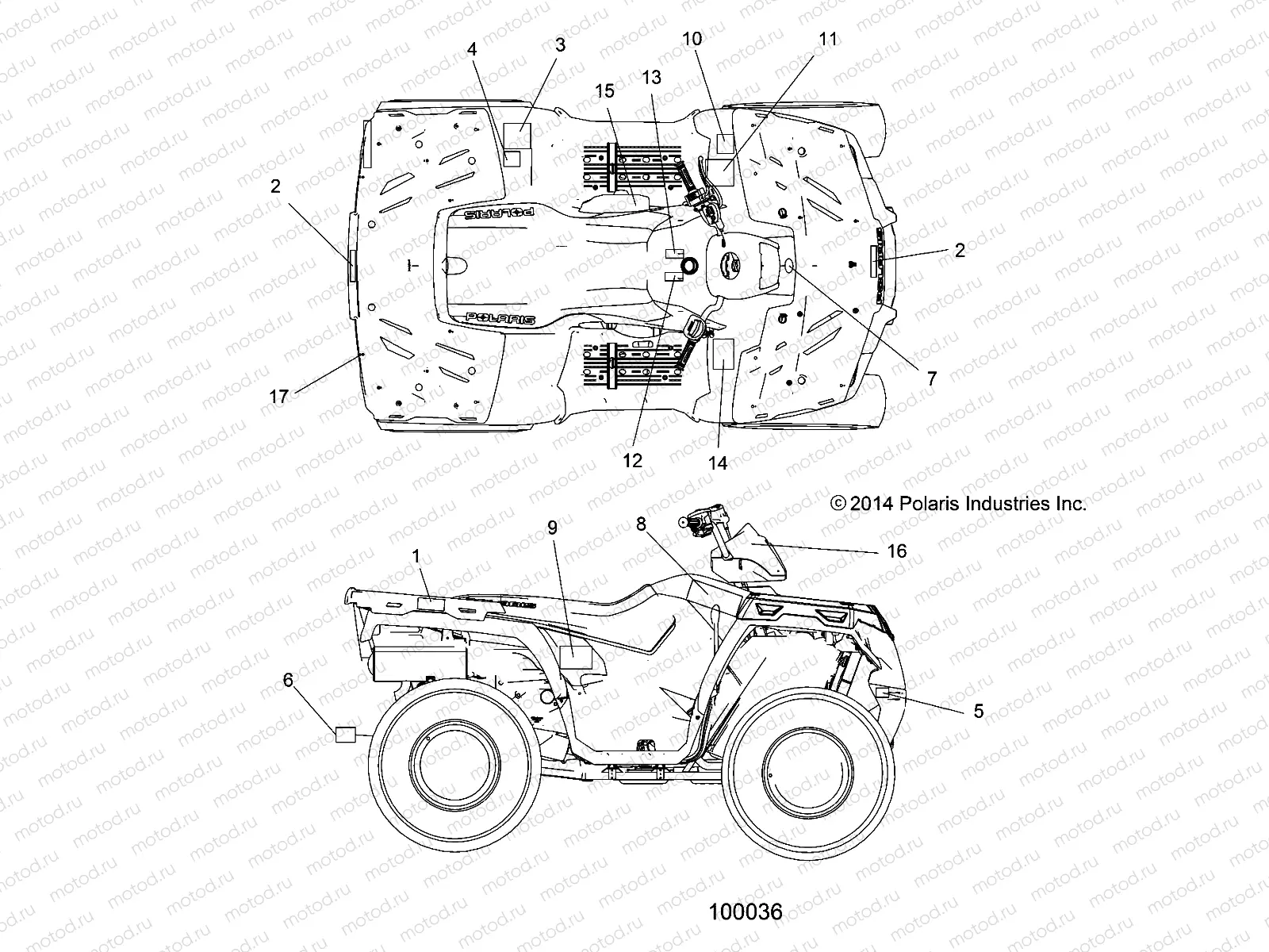BODY | BODY, DECALS - A15SEA57AA/AC/AD/LD (100036)