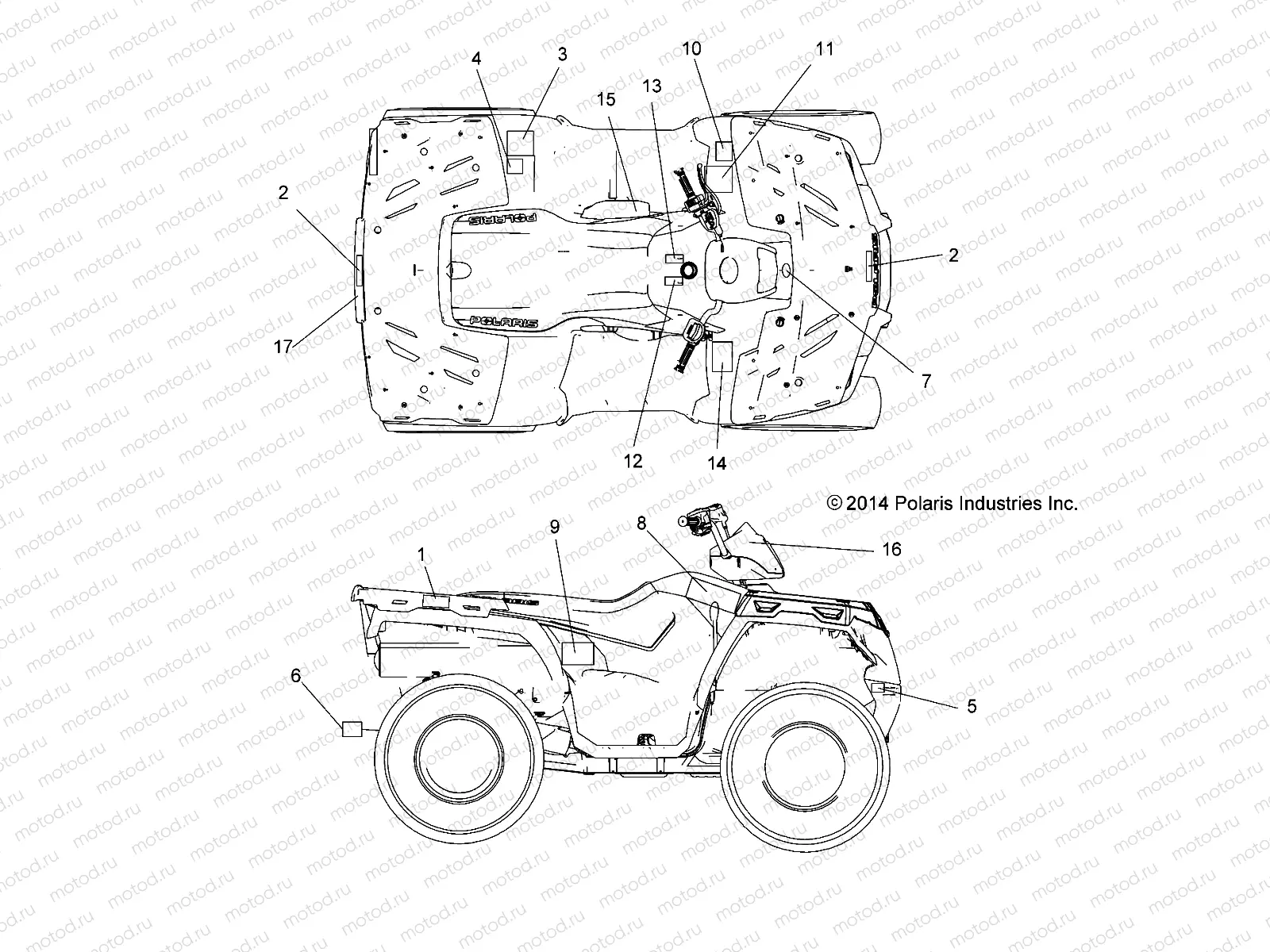 BODY | BODY, DECALS - A15SEH57AD (49ATVDECAL15570EFI)
