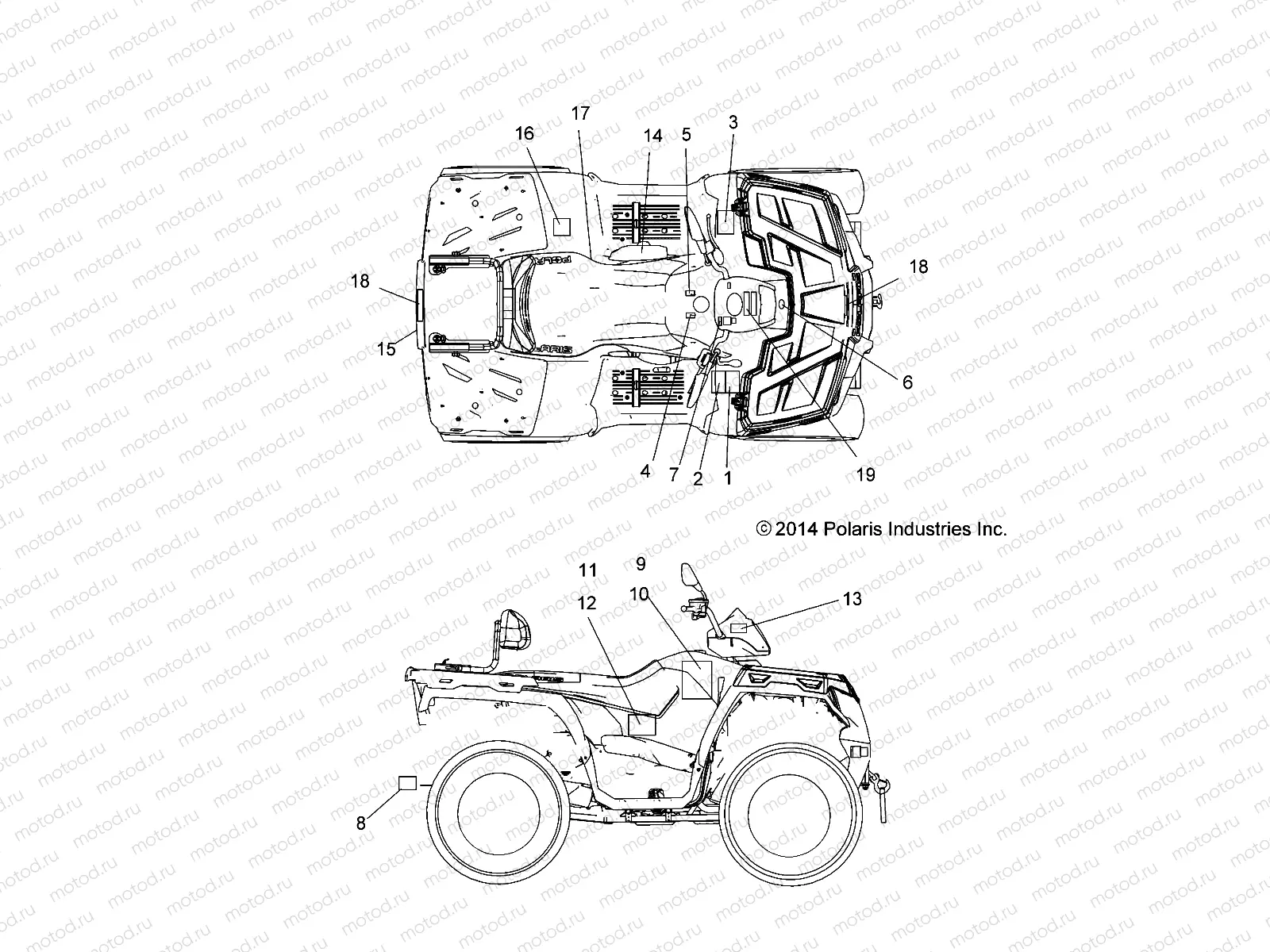 BODY | BODY, DECALS - A15SET57CA/S57CJ/CA (49ATVDECAL15TRCTR)
