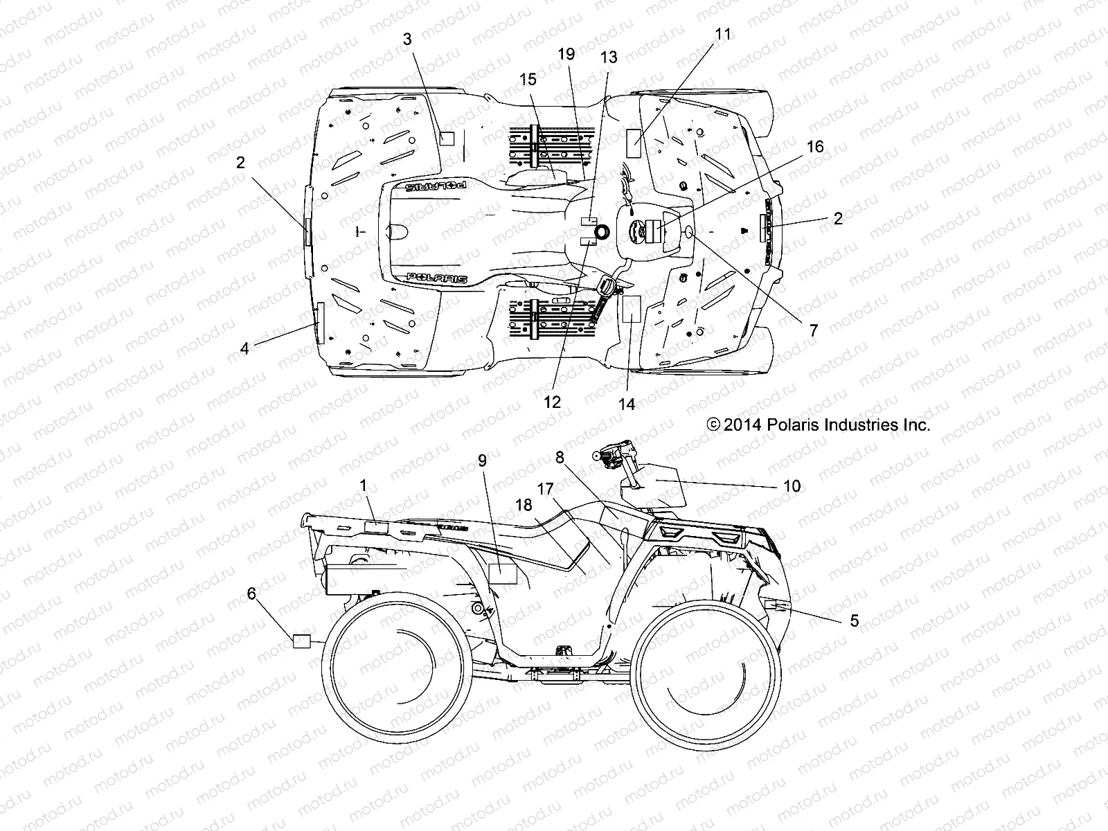 BODY | BODY, DECALS - A15SHE57HS (49ATVDECAL15SPMD)