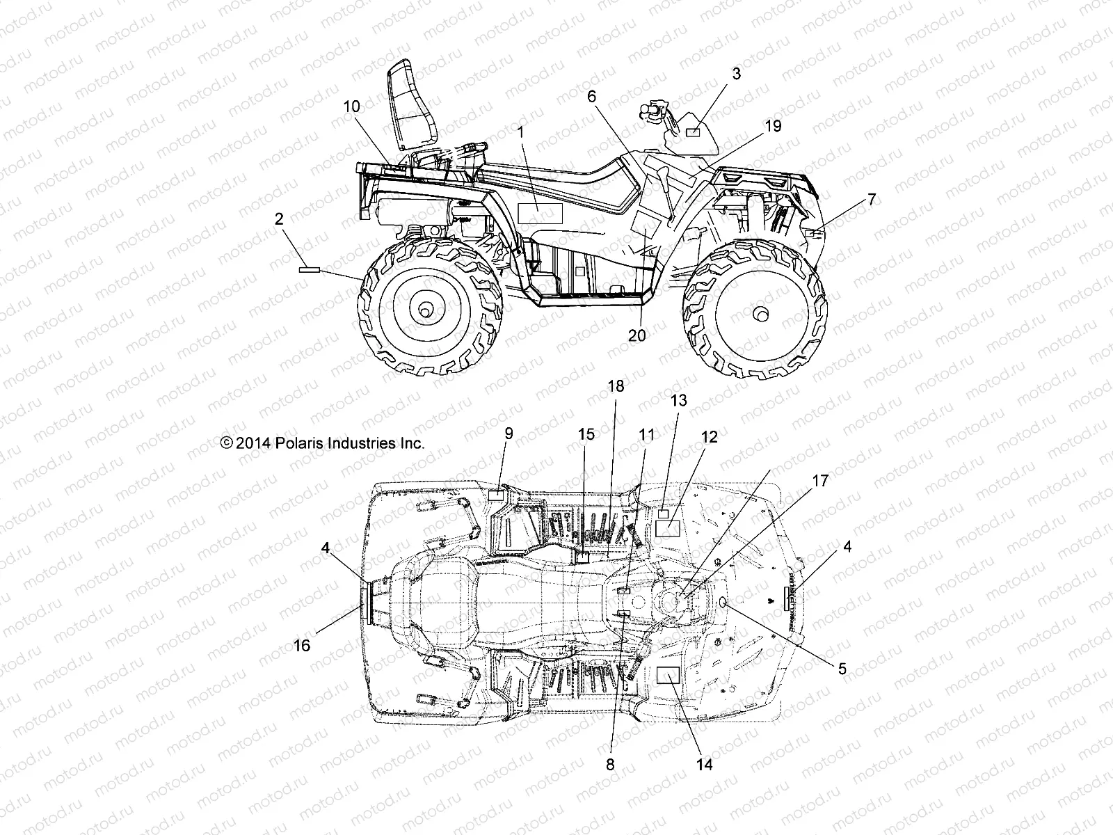 BODY | BODY, DECALS - A15SJE57AS/AV (49ATVDECAL1570SPTR)