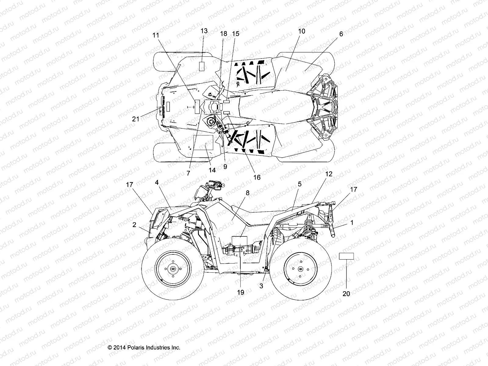 BODY | BODY, DECALS - A15SVE95HW (49ATVDECAL15SCRMMD)