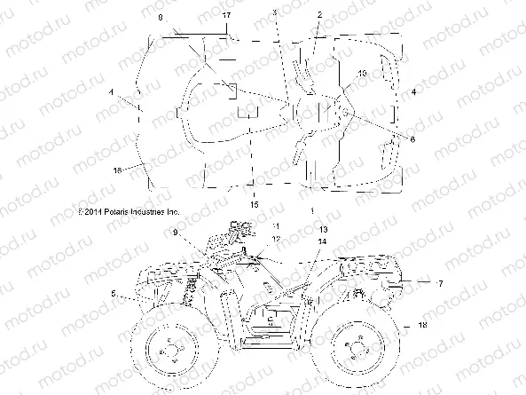 BODY | BODY, DECALS - A15SXE85HI (49ATVDECAL15SP850MD)