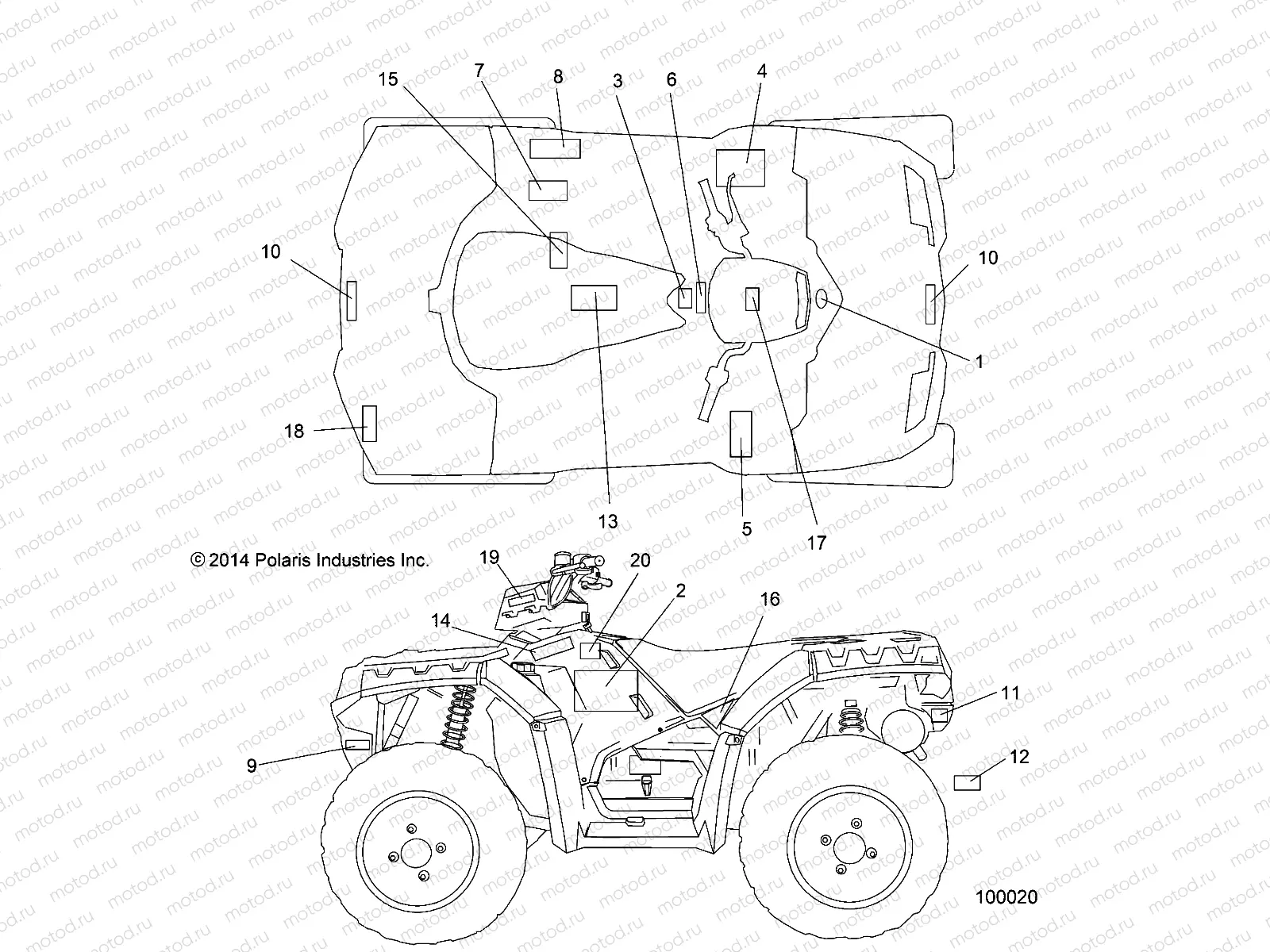 BODY | BODY, DECALS - A15SXE95AC/AK/AW/L95AM (100020)
