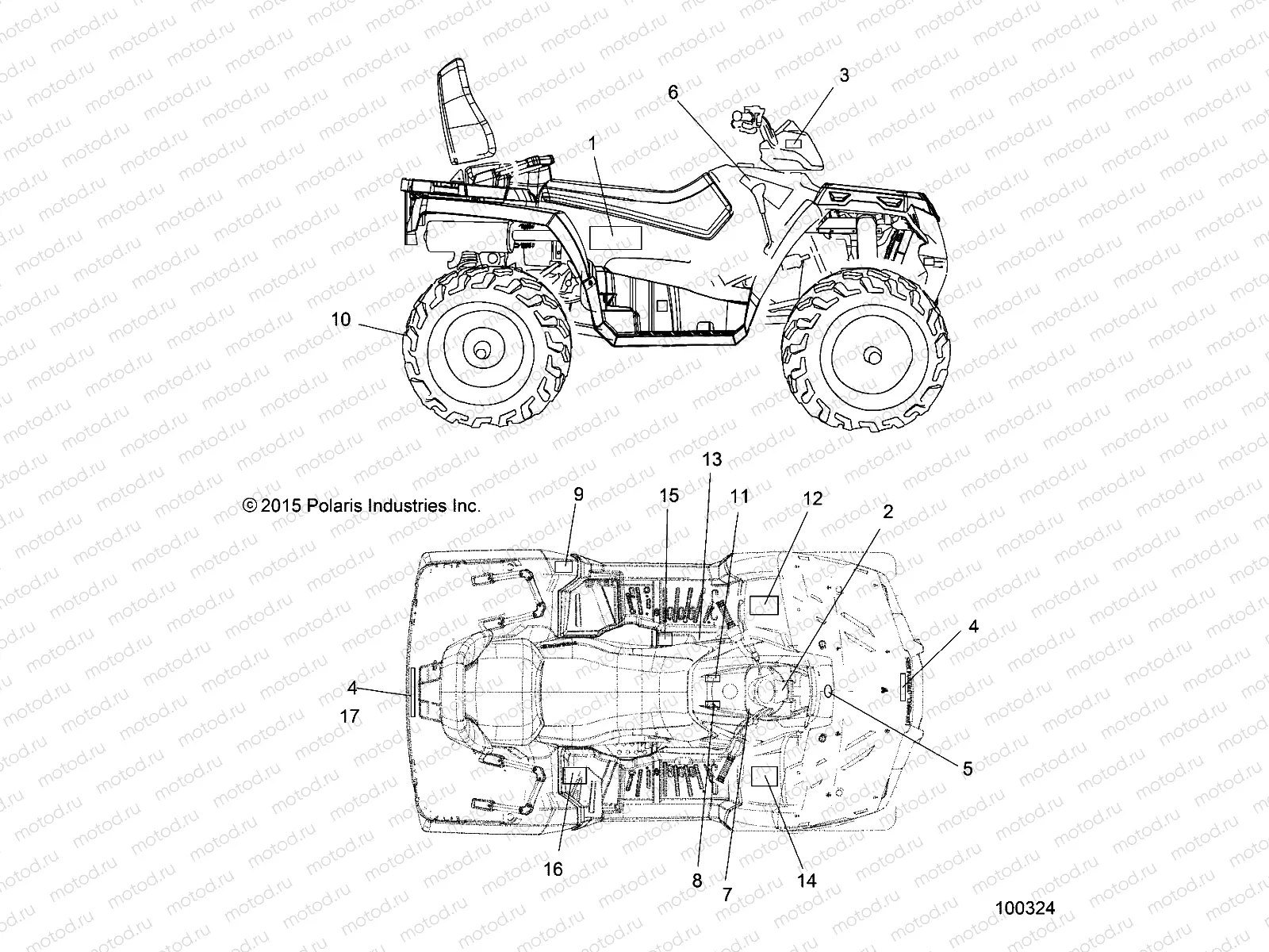 BODY | BODY, DECALS - A16SDS57C2 (100324)