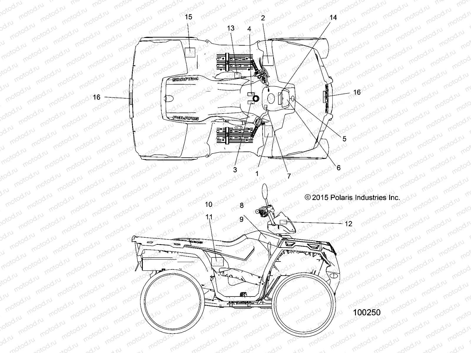 BODY | BODY, DECALS - A16SEB57C1/C2/SEC57C1/C2/CL/SBB57C1 (100250)