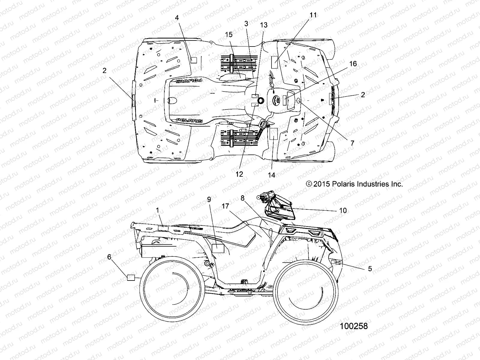 BODY | BODY, DECALS - A16SHE57NM (100258)