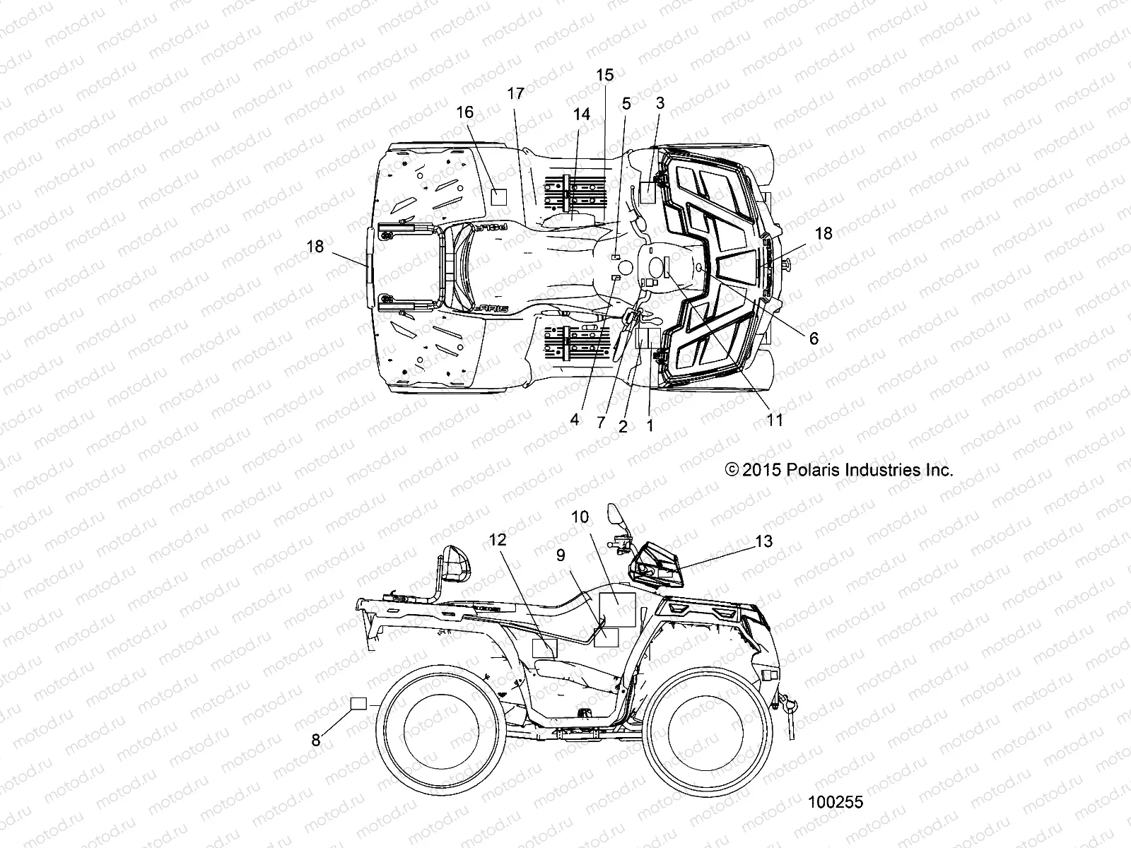 BODY | BODY, DECALS - A16SHS57CM (100255)