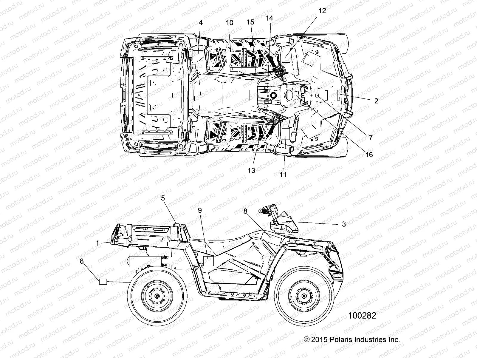 BODY | BODY, DECALS - A16SUE57F1 (100282)