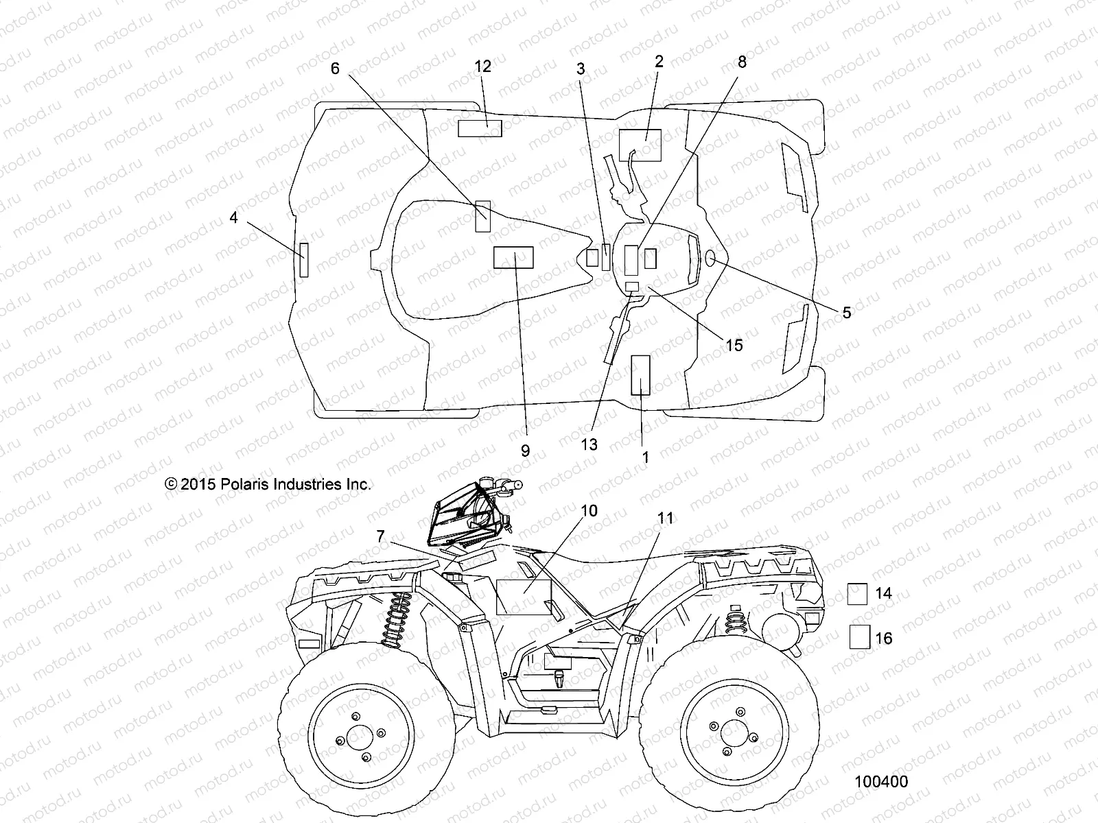 BODY | BODY, DECALS - A16SXS95CK/CG/T95C2 (100400)