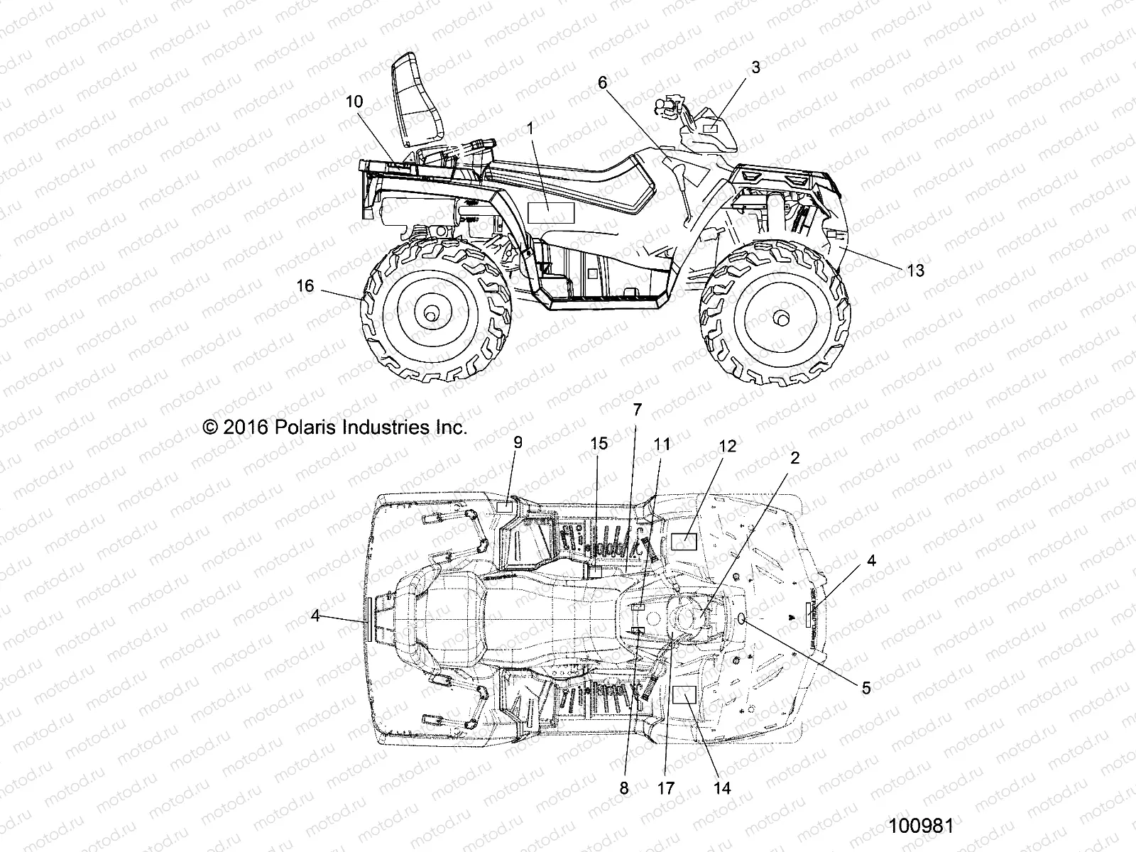 BODY | BODY, DECALS - A17SDE57N2/A57N2 (100981)