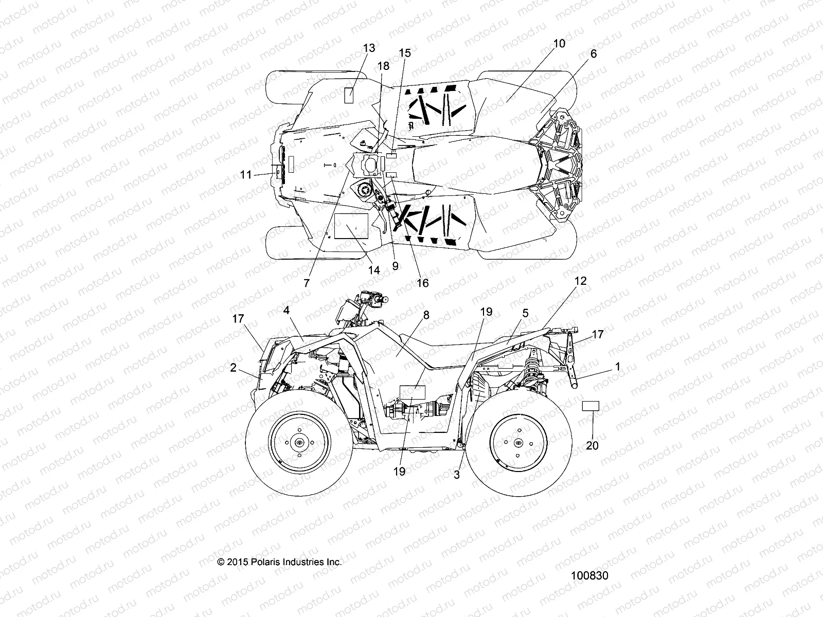 BODY | BODY, DECALS - A17SVA95N2/SVE95NM (100830)
