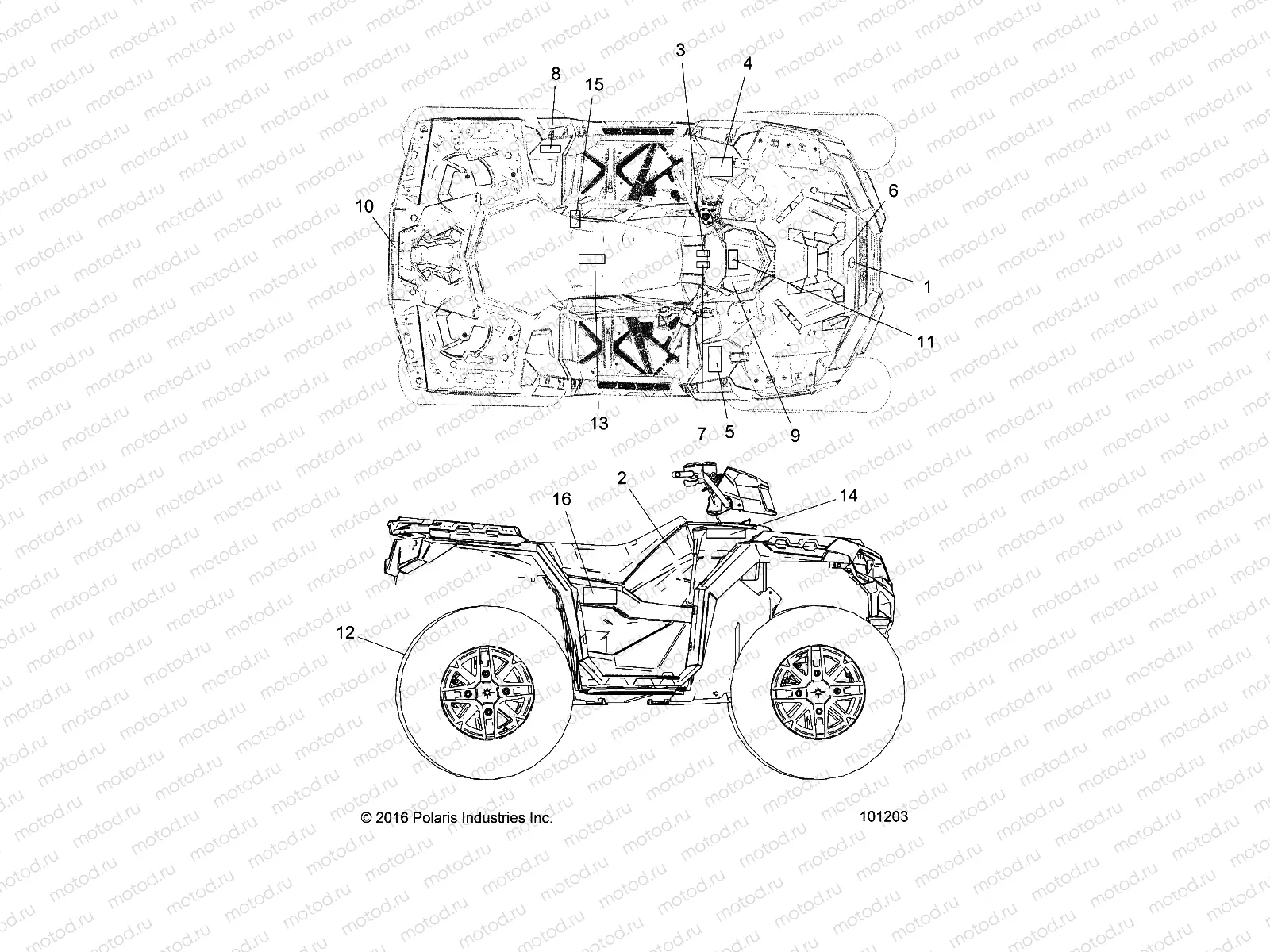 BODY | BODY, DECALS - A17SXE95FL (101203)