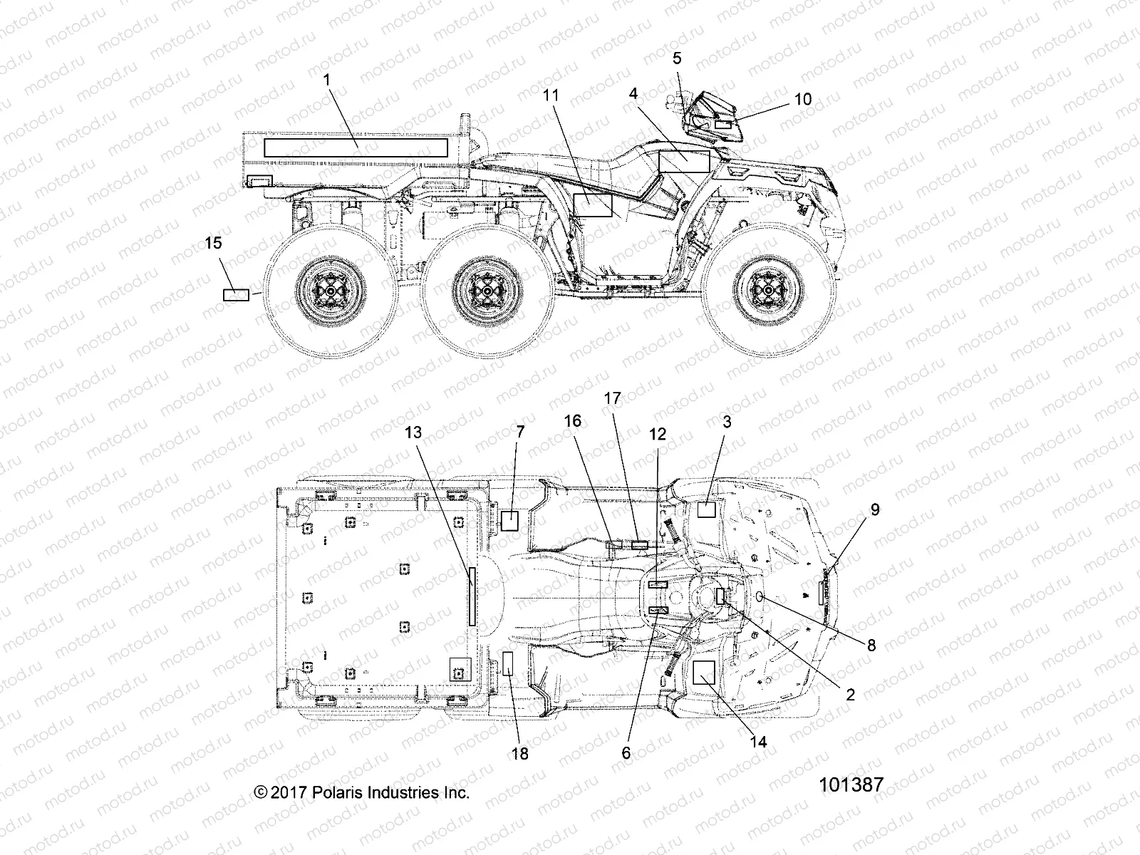 BODY | BODY, DECALS - A18S6S57C1/CL