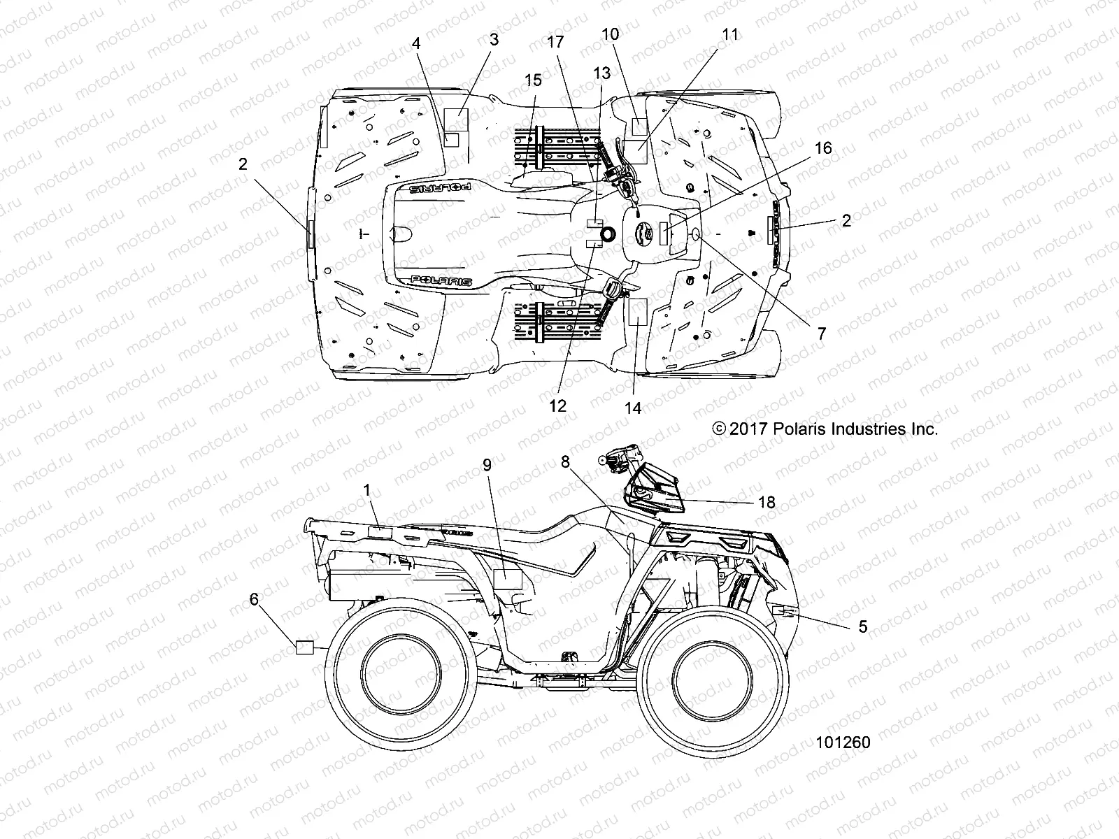 BODY | BODY, DECALS - A18SHD57B9/E57BB/E57BS (101260)