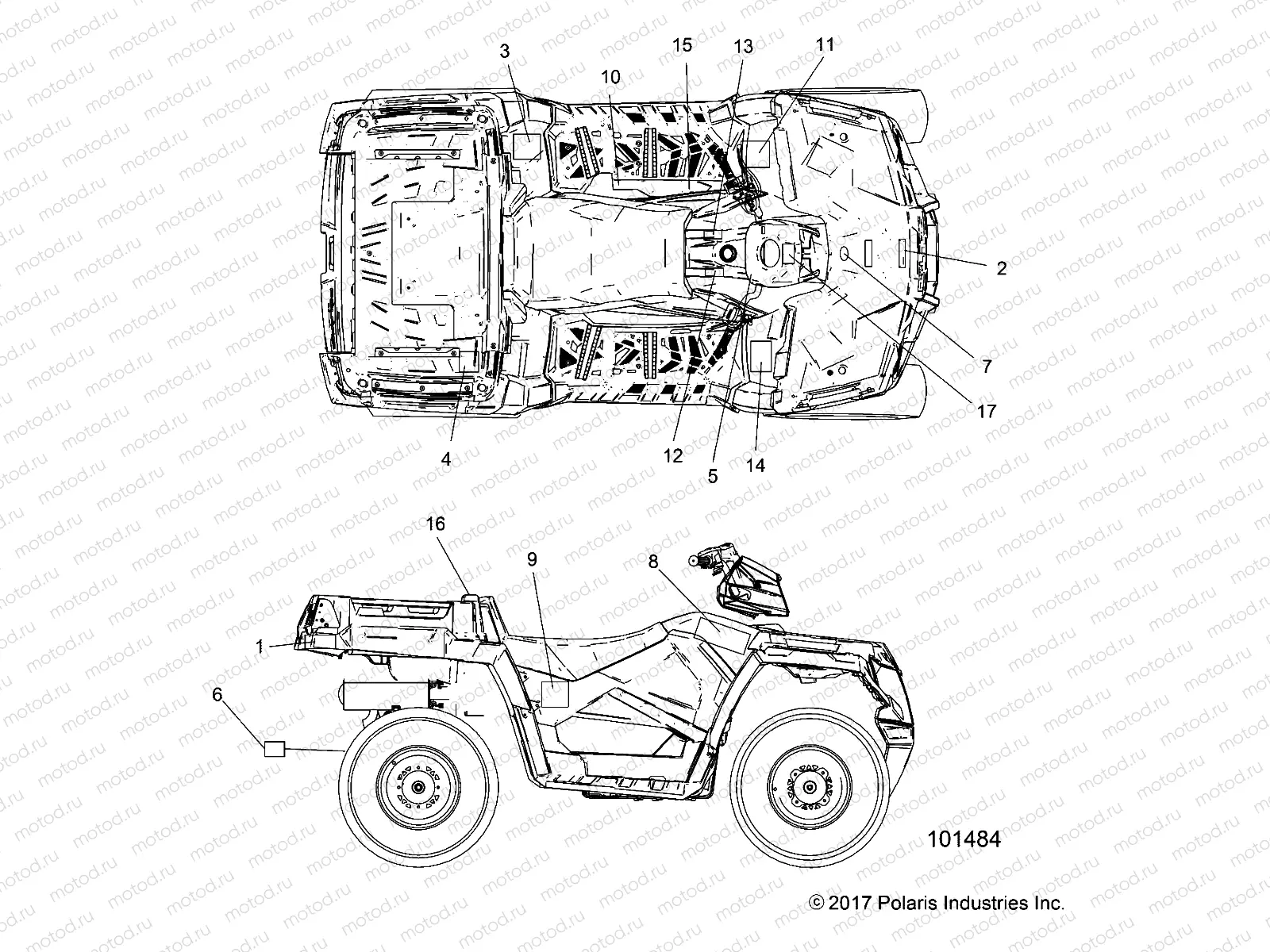 BODY | BODY, DECALS - A18SUE57N5 (101484)