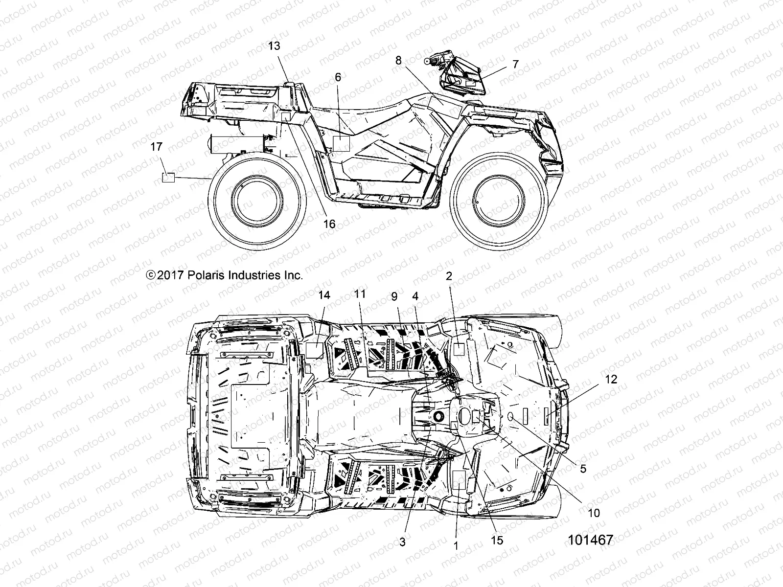 BODY | BODY, DECALS - A18SWE57F1 (101467)