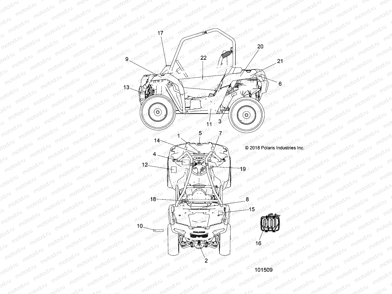 BODY | BODY, DECALS - A19DCE87AK (101509)