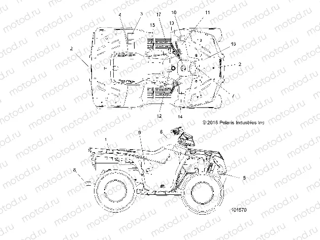 BODY | BODY, DECALS - A19SHD57B9/E57BJ/E57BW (101570)