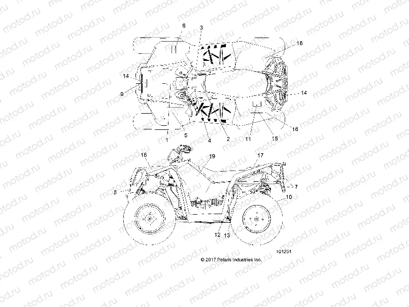 BODY | BODY, DECALS - A19SVA85BG (101251)