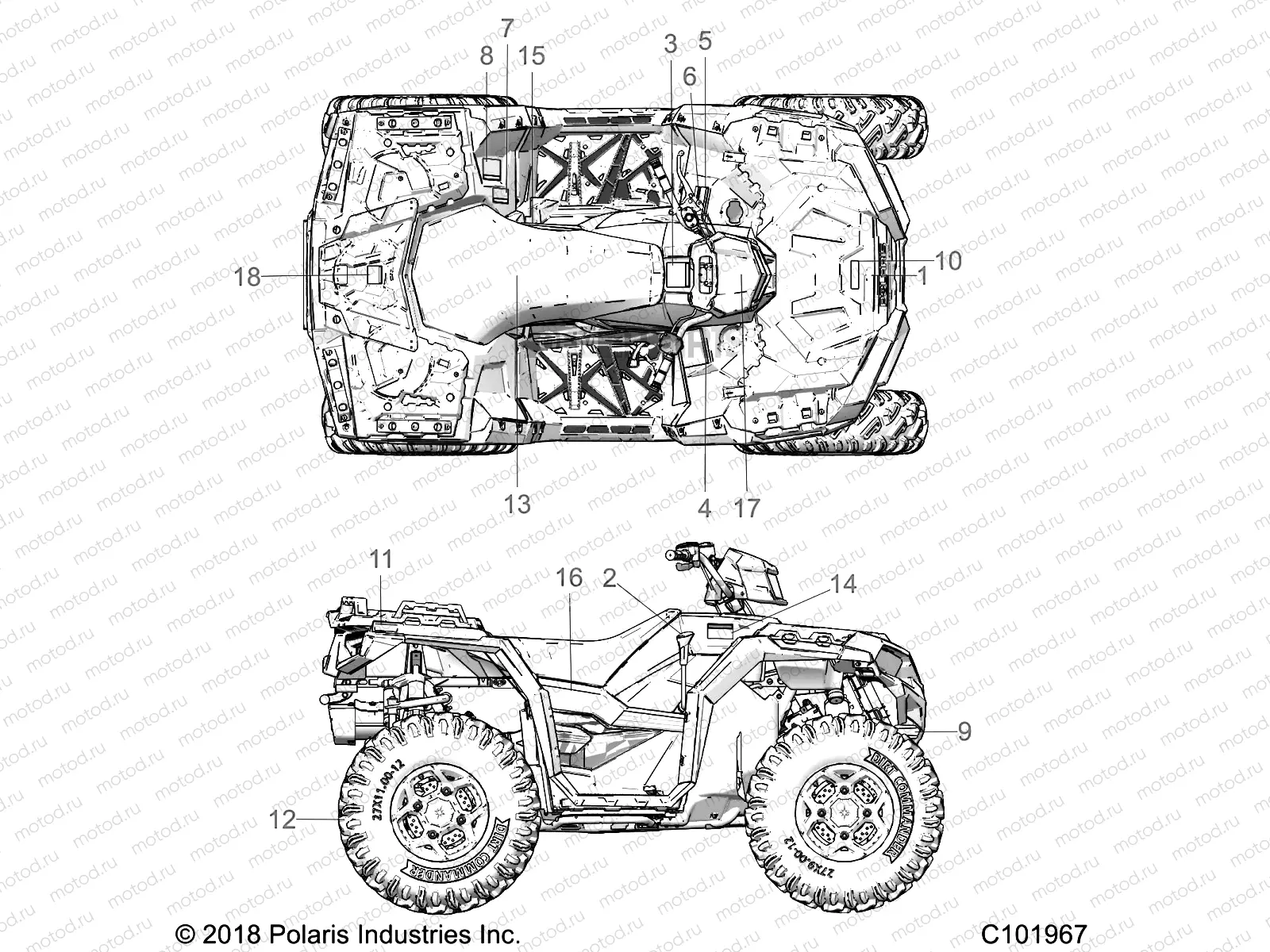 BODY | BODY, DECALS - A19SXA85B1/B4/SXE85BC/B9/ZBJ (C101967)