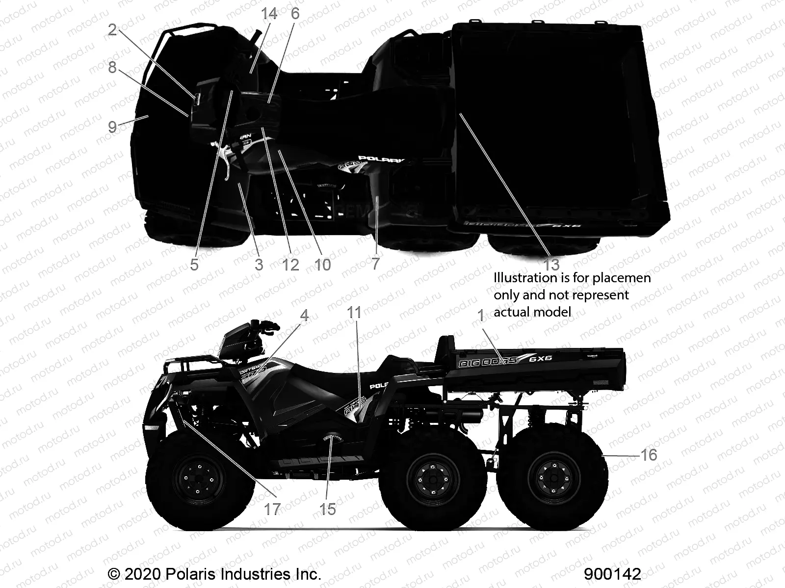 BODY | BODY, DECALS - A20S6E57F1/FL (900142-01)