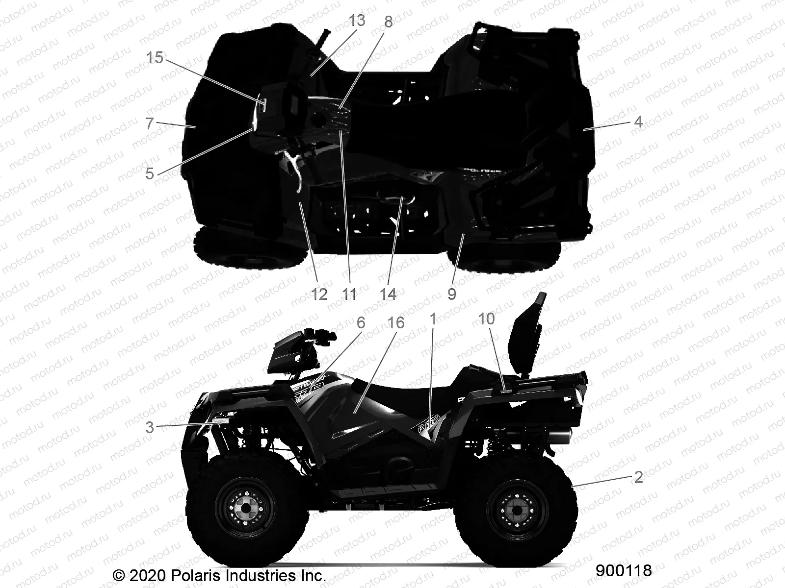BODY | BODY, DECALS - A20SDA57A5/L4/E57A4/B4/LE (900118)