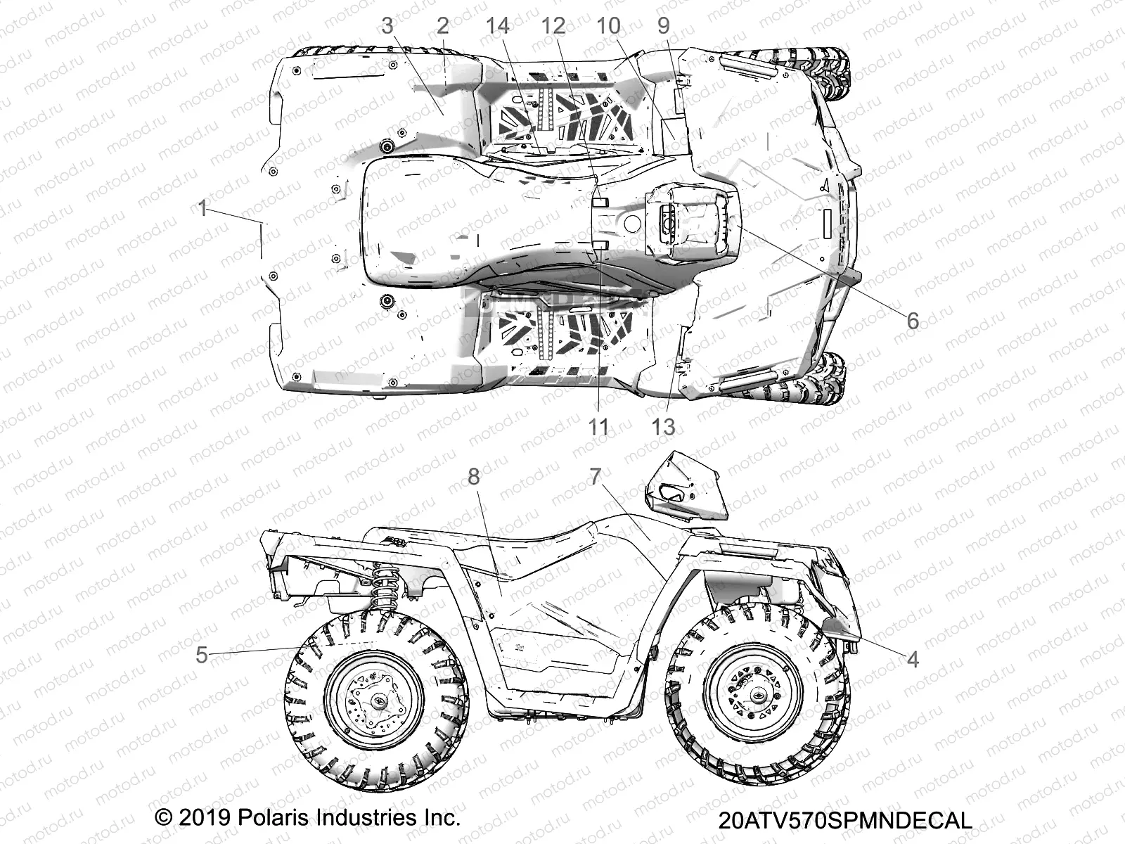BODY | BODY, DECALS - A20SEA57A1/A4/A7/A9