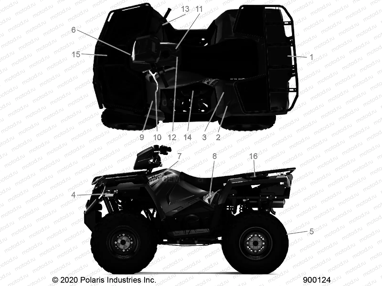 BODY | BODY, DECALS - A20SEG57A1/A4/A7/A9/B1/B4 (900124-01)
