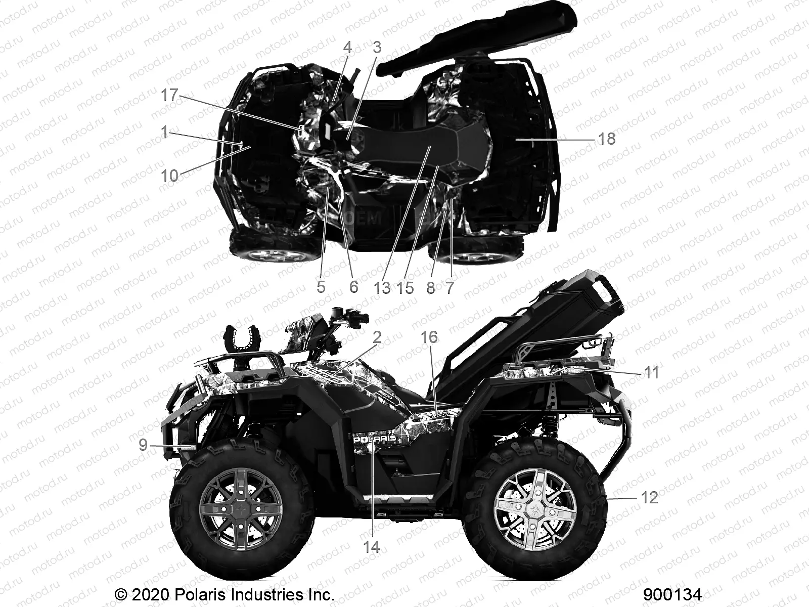 BODY | BODY, DECALS - A20SXD95A9/E95AG/CAG (900134-01)