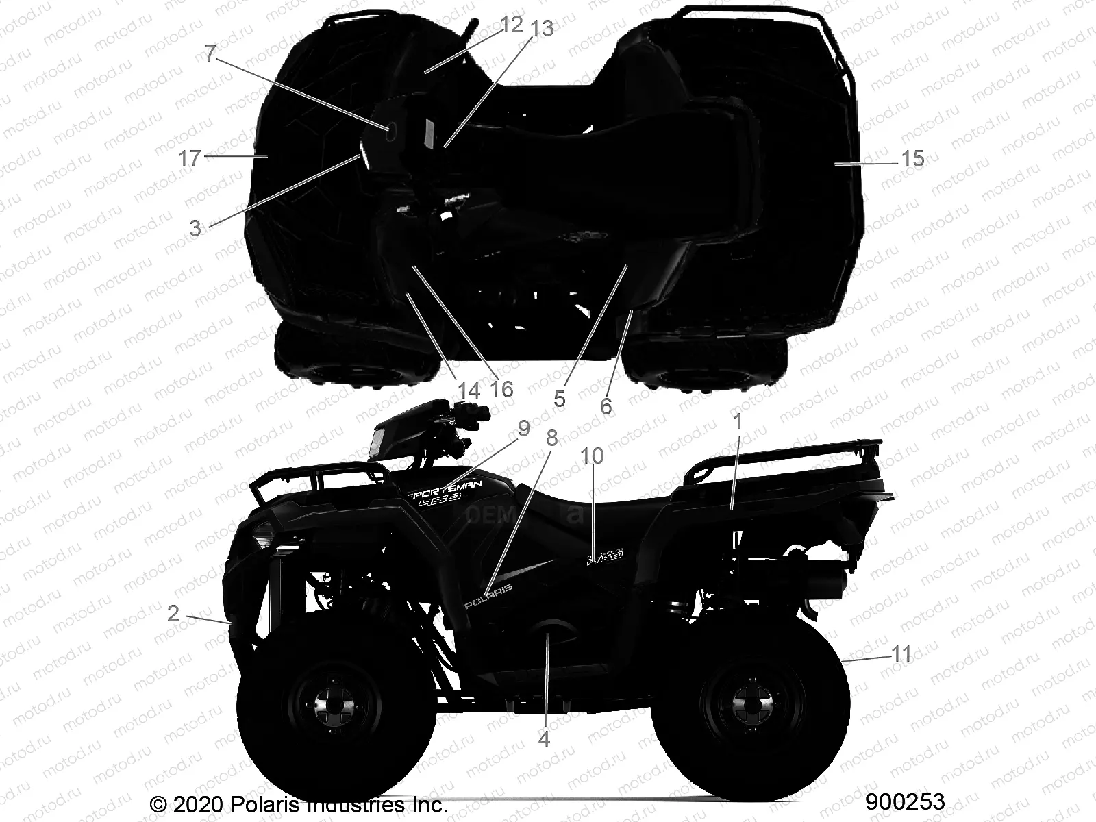 BODY | BODY, DECALS - A21SEE50A1/A5/CA1/CA5 (900253-01)