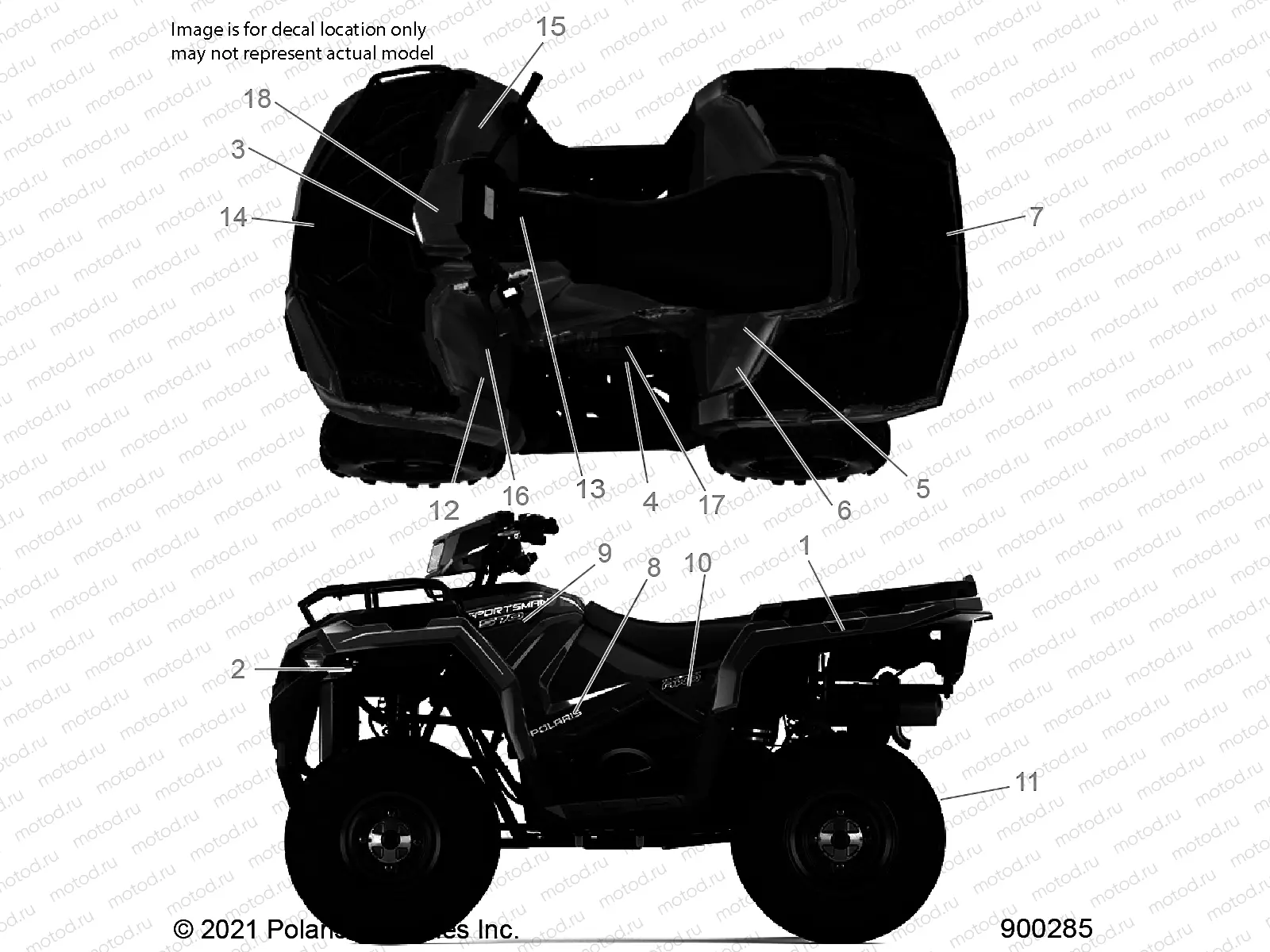 BODY | BODY, DECALS - A21SEE57A1/A3/A5/A7/A9/B1/B3/B5/B7/B9 (900285)