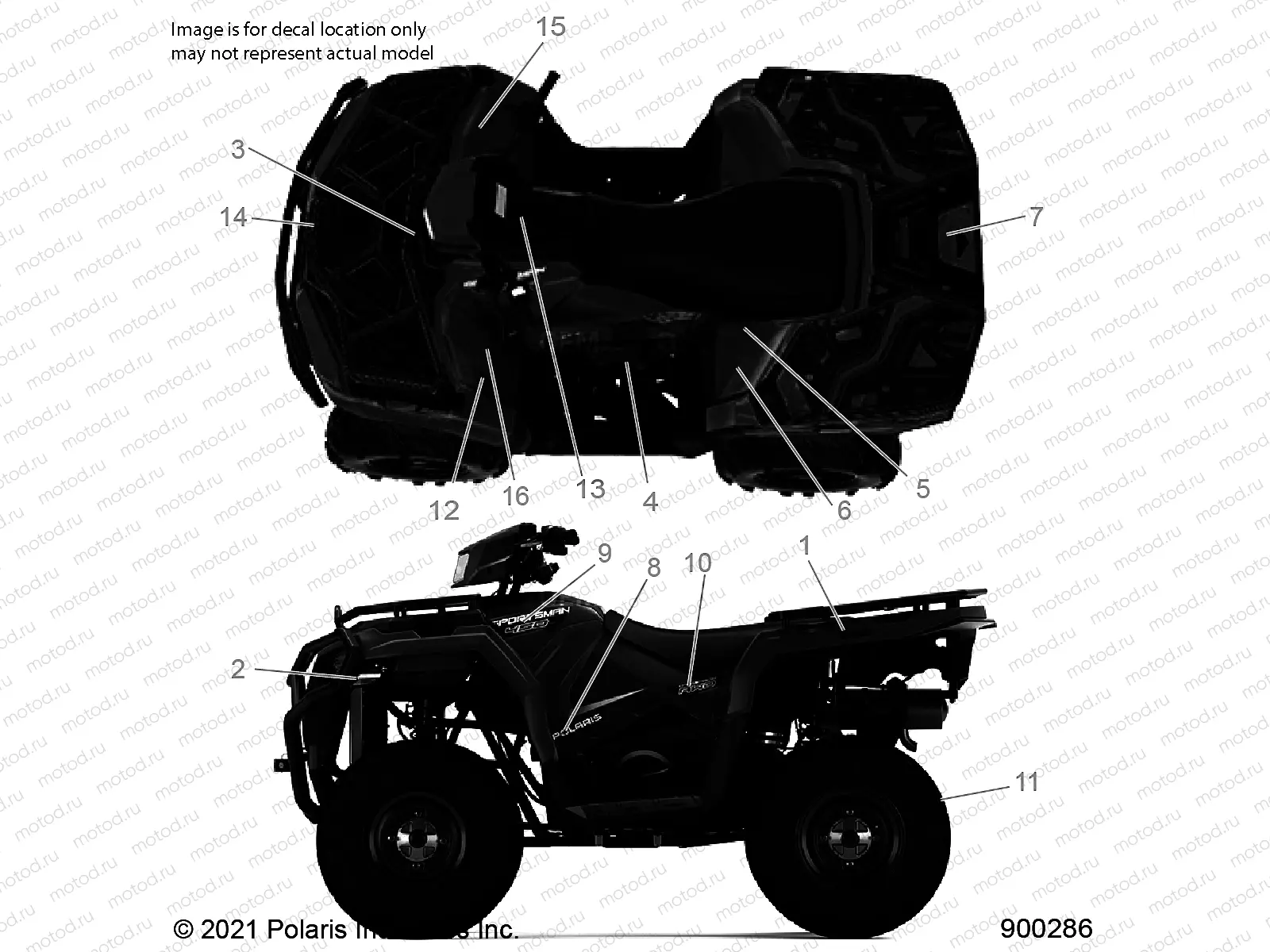 BODY | BODY, DECALS - A21SEG50A1/A5/CA1/CA5 (900286)