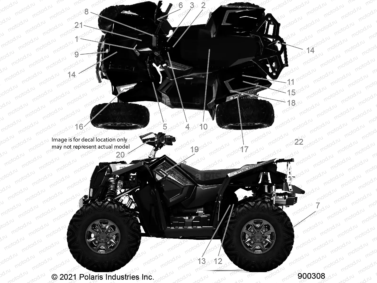 BODY | BODY, DECALS - A21SGE95FK/S95CK/S95FK (900308)