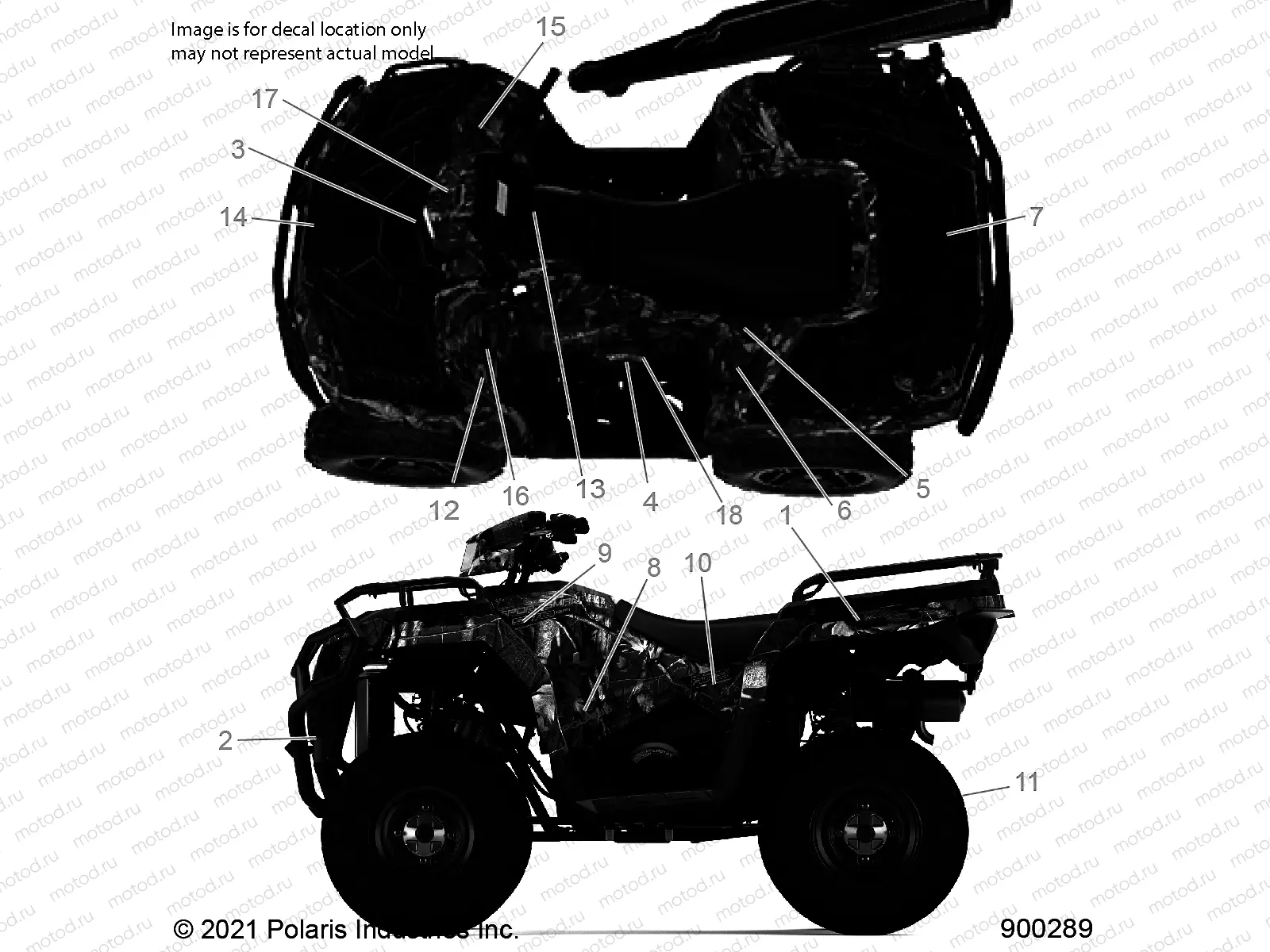 BODY | BODY, DECALS - A21SHD57A9 (900289)